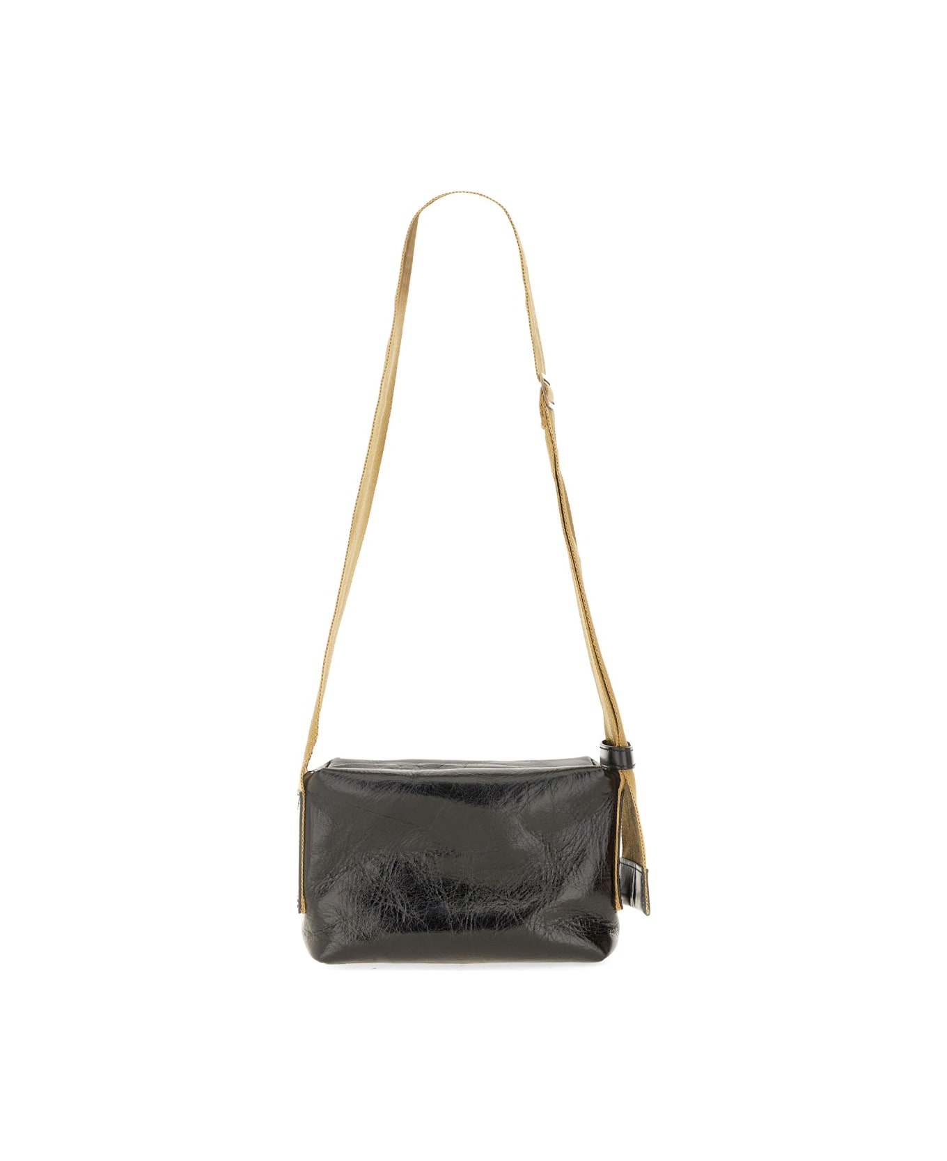 Uma Wang Leather Shoulder Bag - BLACK