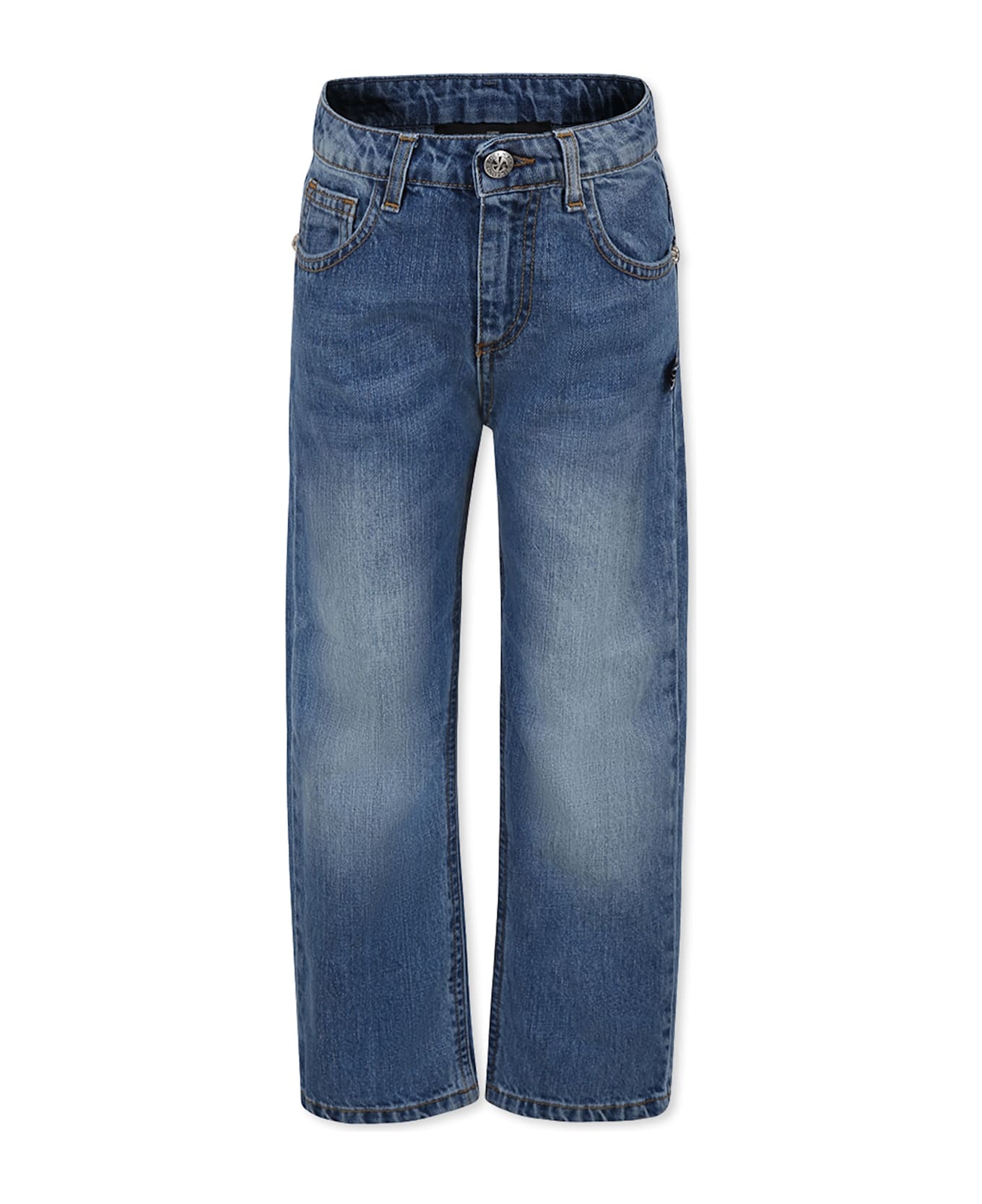 Richmond Denim Jeans For Boy With Logo - Blue