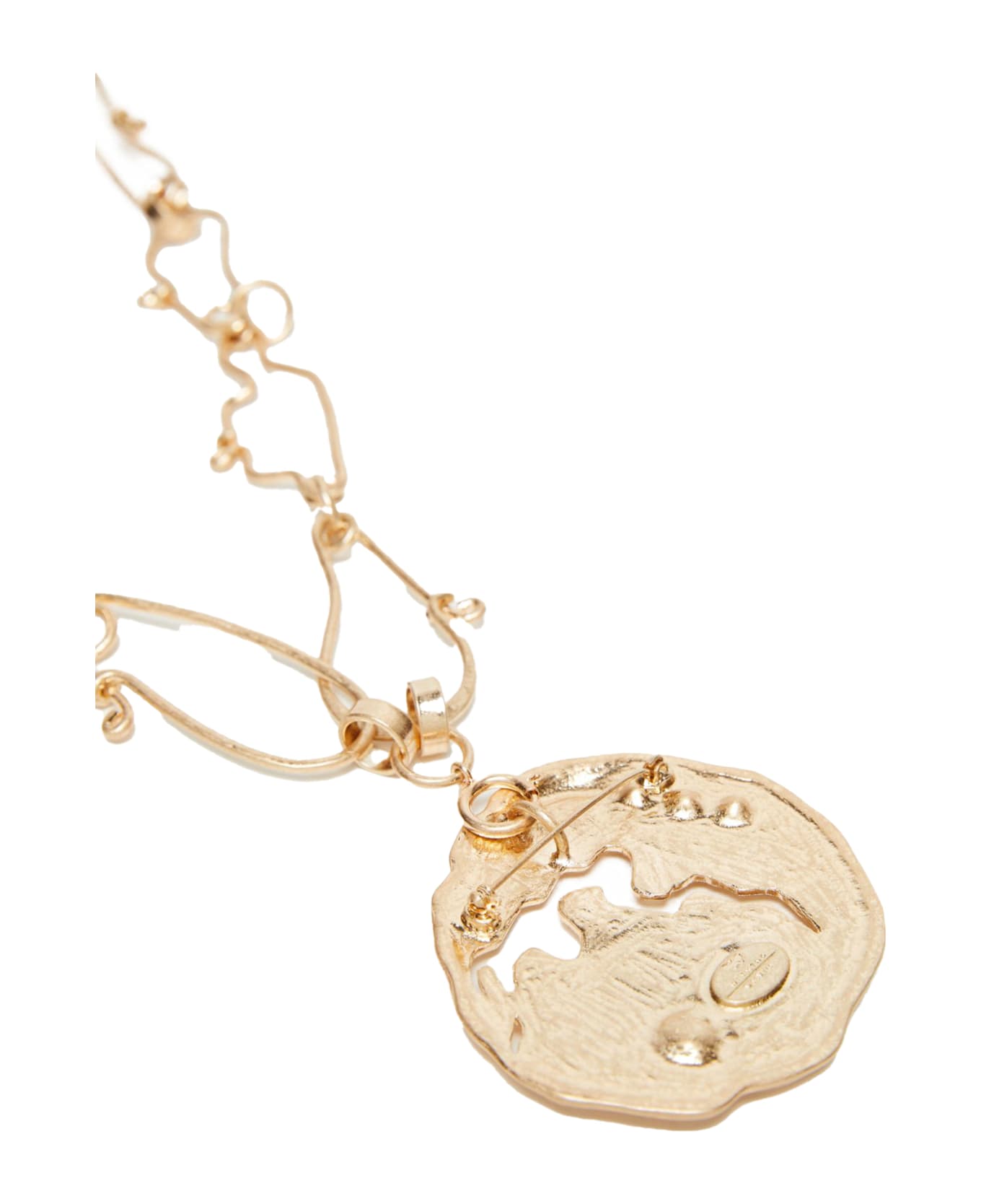 Weekend Max Mara Unione Necklace With Medallion - Oro brush