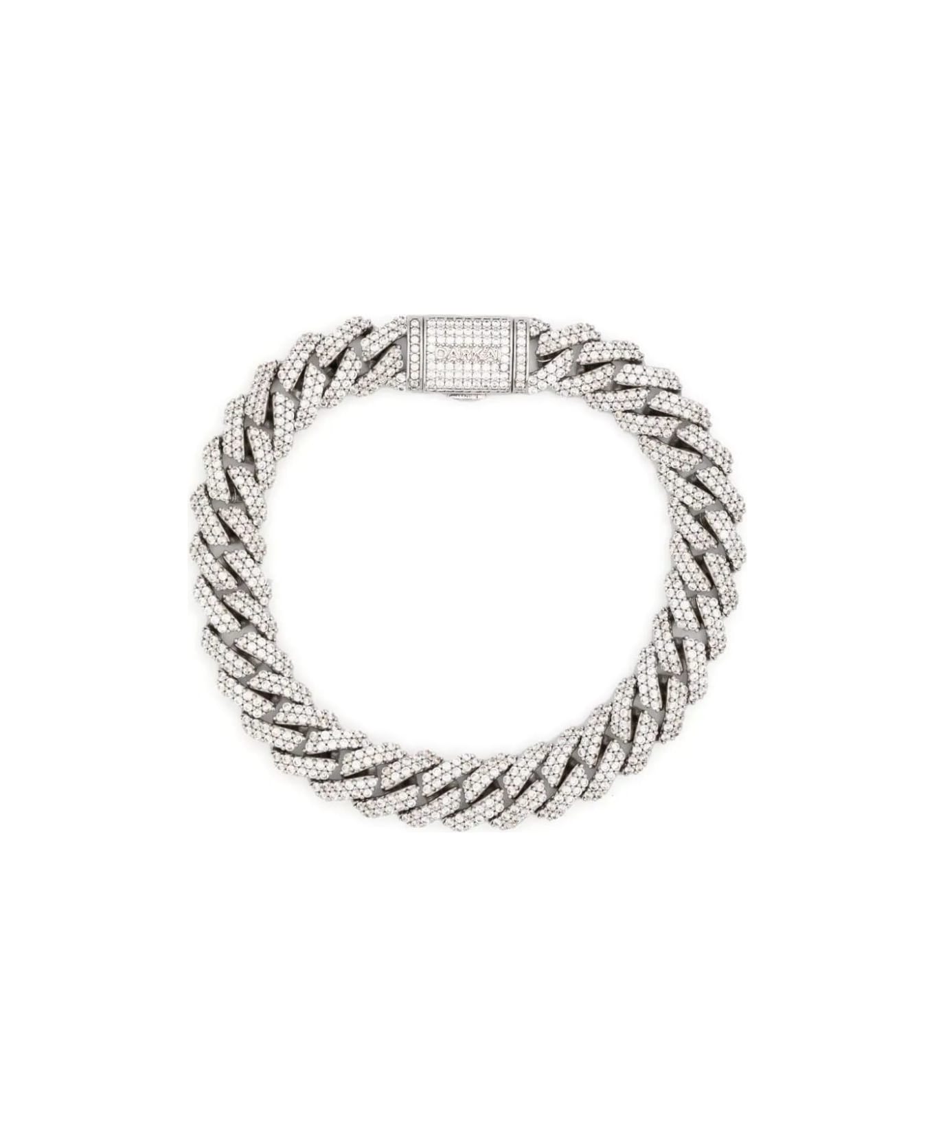 Darkai Mini Prong Pave Bracelet - White