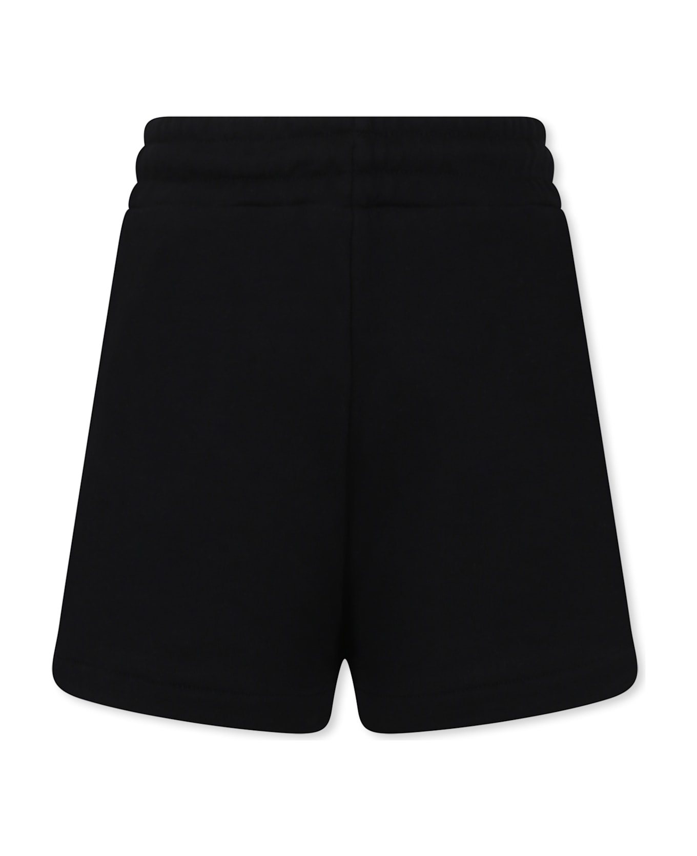 MSGM Black Shorts For Girl With Logo - Black