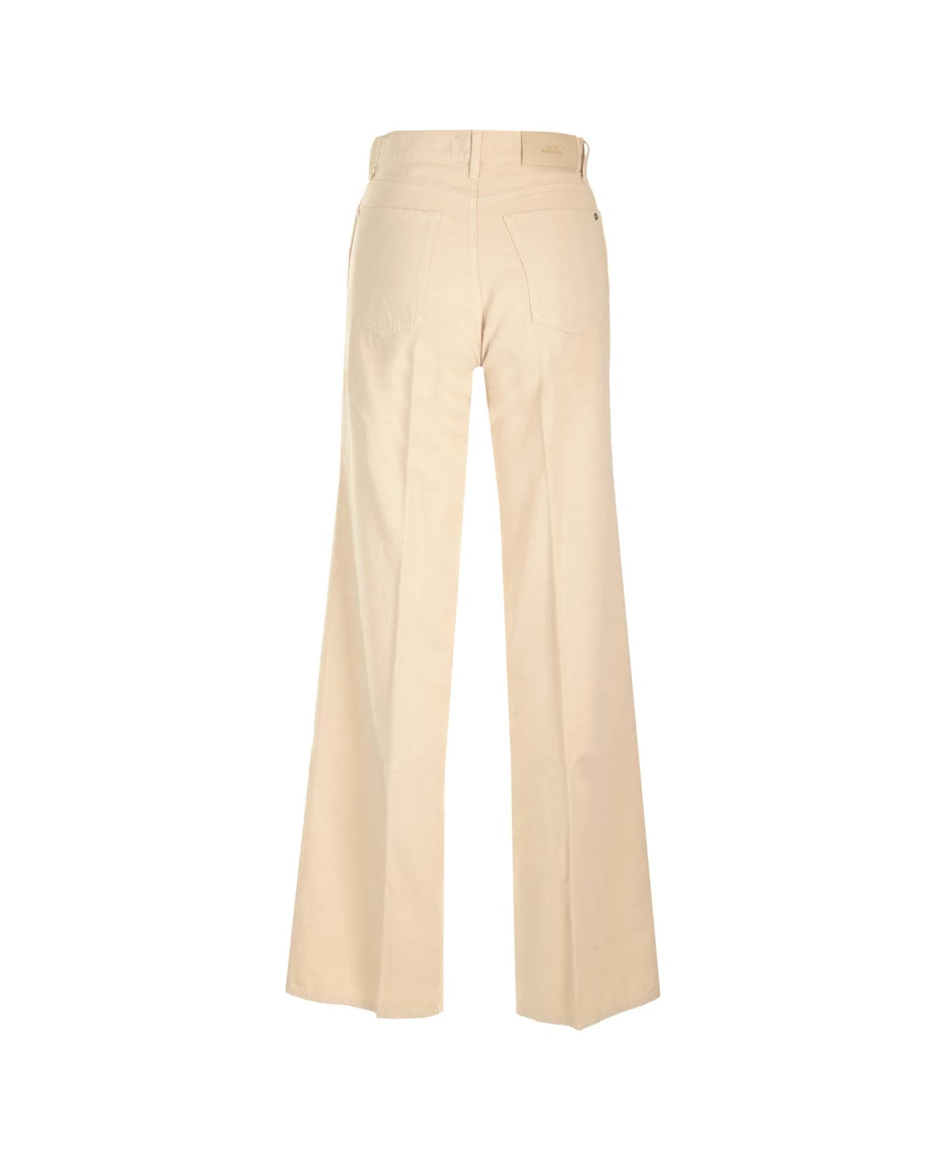 7 For All Mankind Straight Leg Trousers - White ボトムス