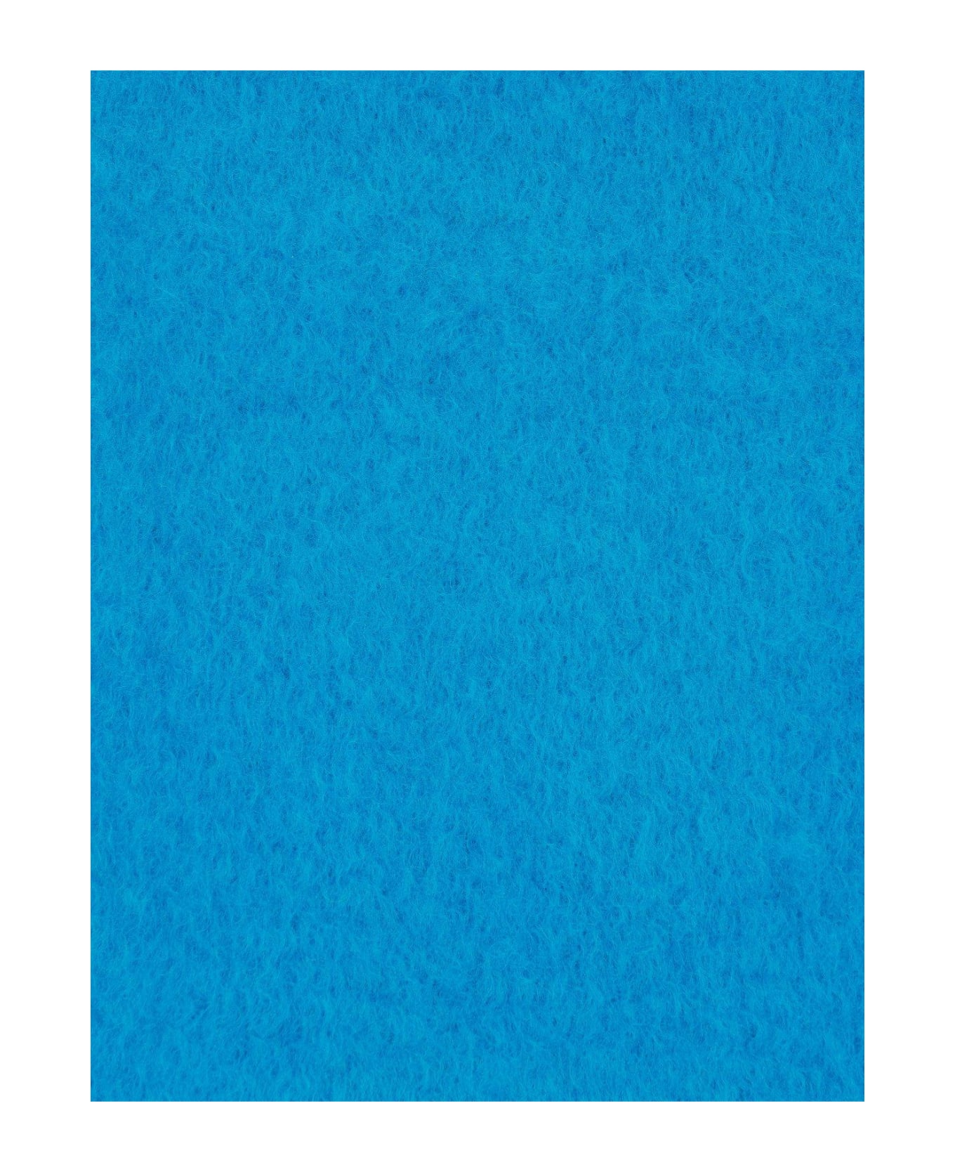 Jil Sander Logo Intarsia-knit Fringed Scarf - BLUE