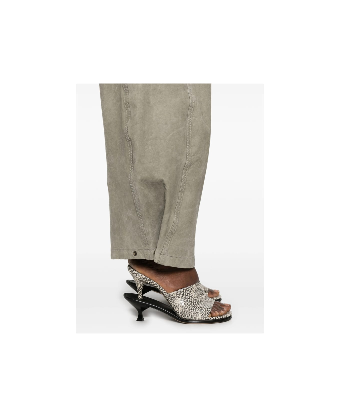 Salvatore Santoro Leather Pant - GREEN