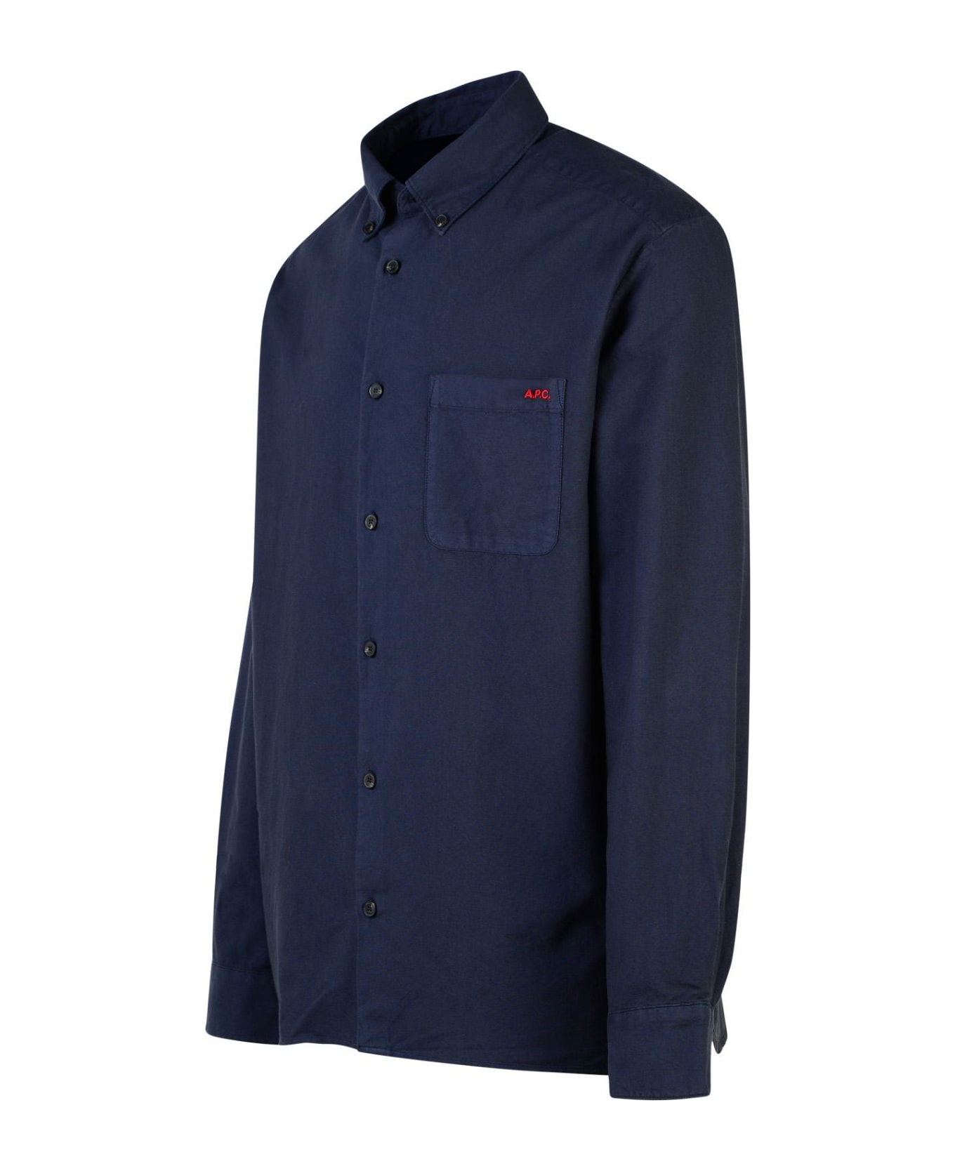 A.P.C. 
mateo
 Navy Cotton Shirt - BLUE