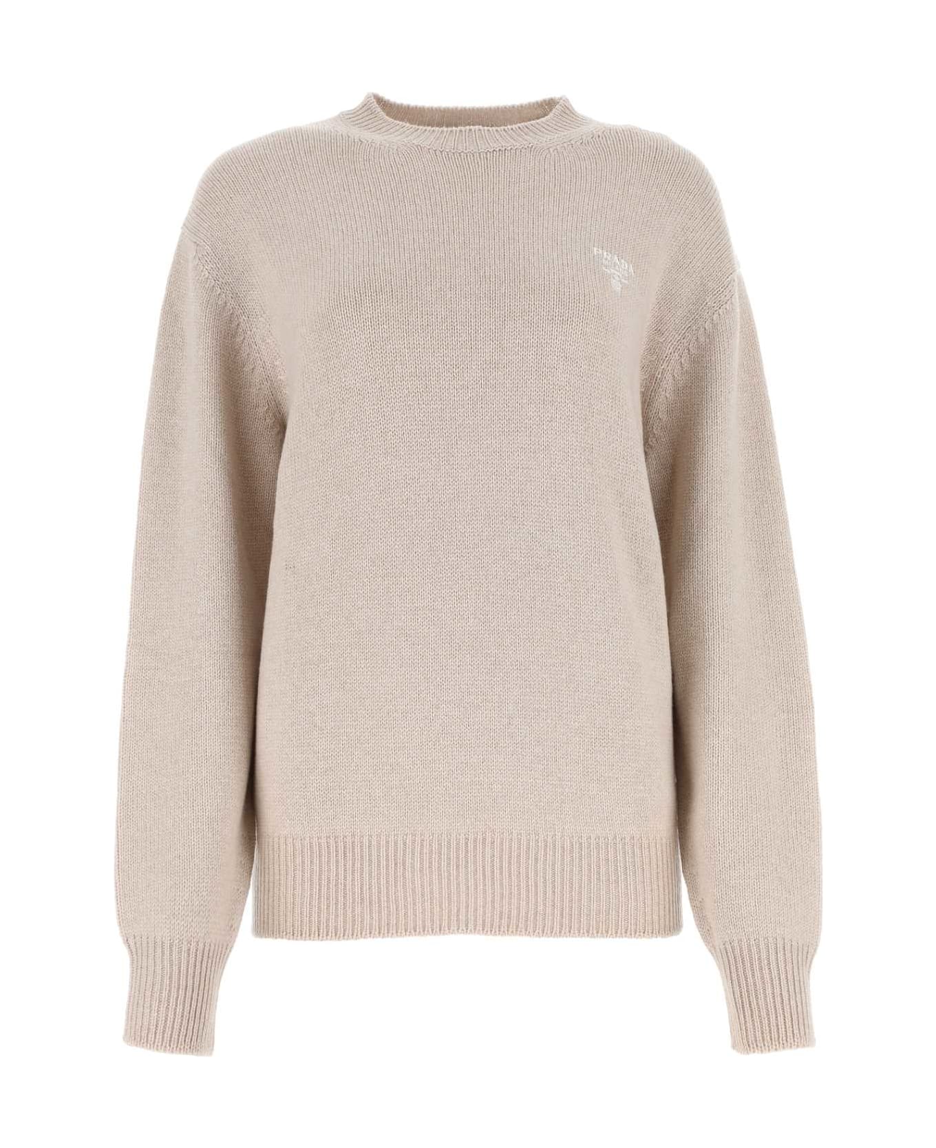 Prada Sand Cashmere Sweater - Brown ニットウェア