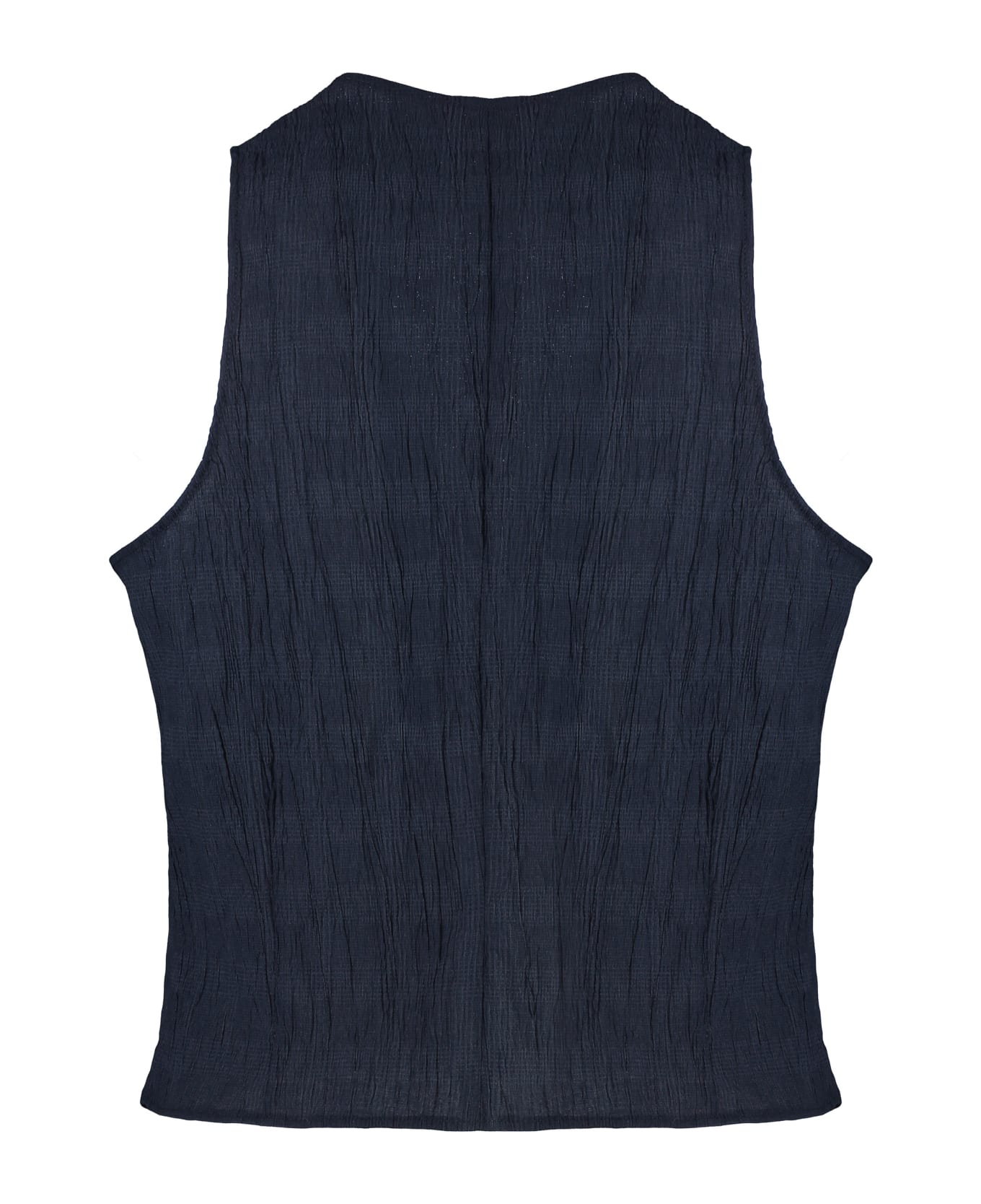 Emporio Armani Vest In Technical Fabric - blue
