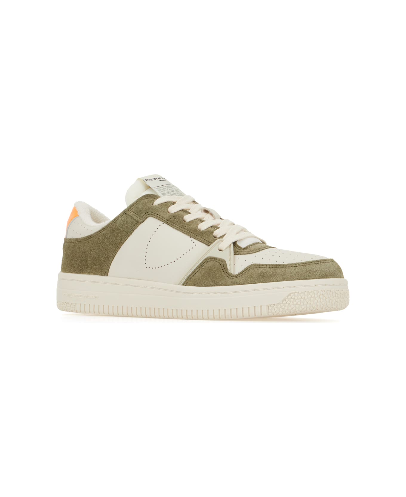 Philippe Model Multicolor Leather And Suede La Grande Sneakers - BIANCO verde 