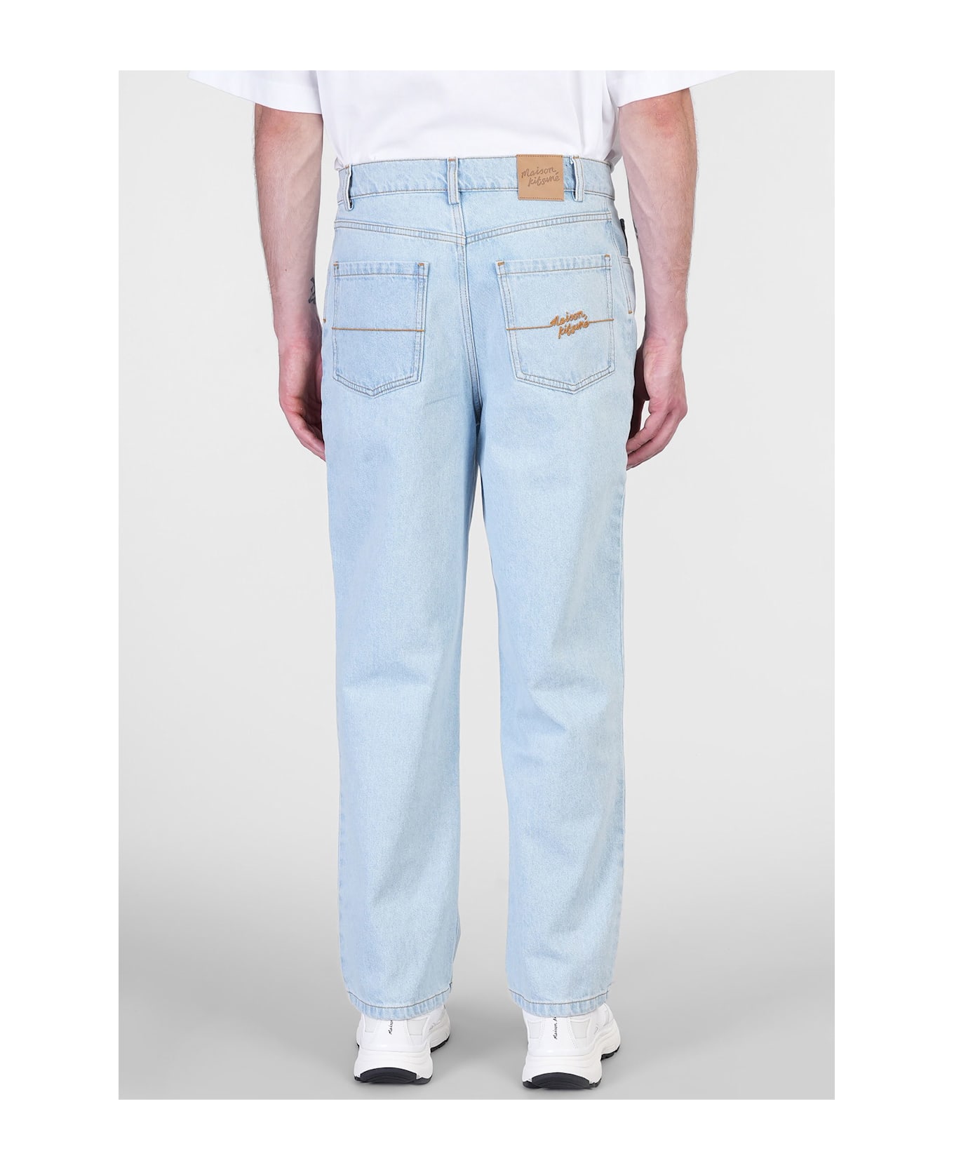 Maison Kitsuné Jeans In Blue Denim - blue