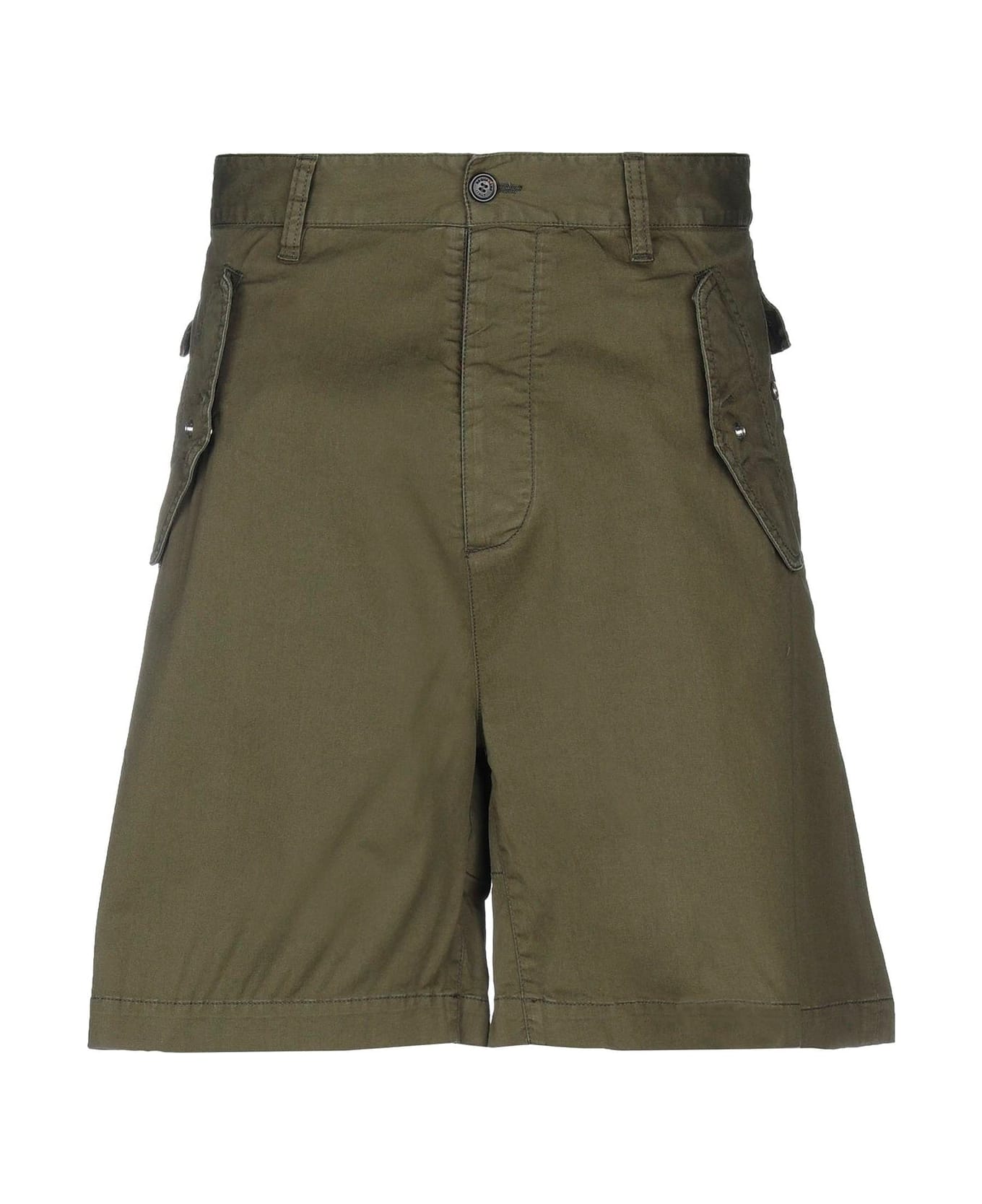 Dsquared2 Cotton Shorts - Green ショートパンツ