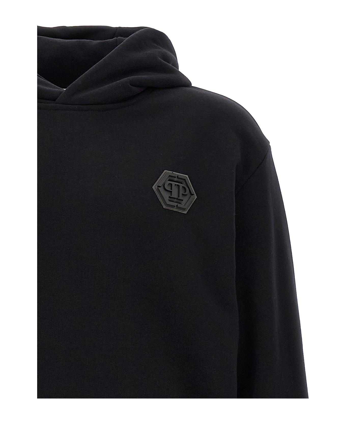 Philipp Plein Logo Patch Hoodie - Black  