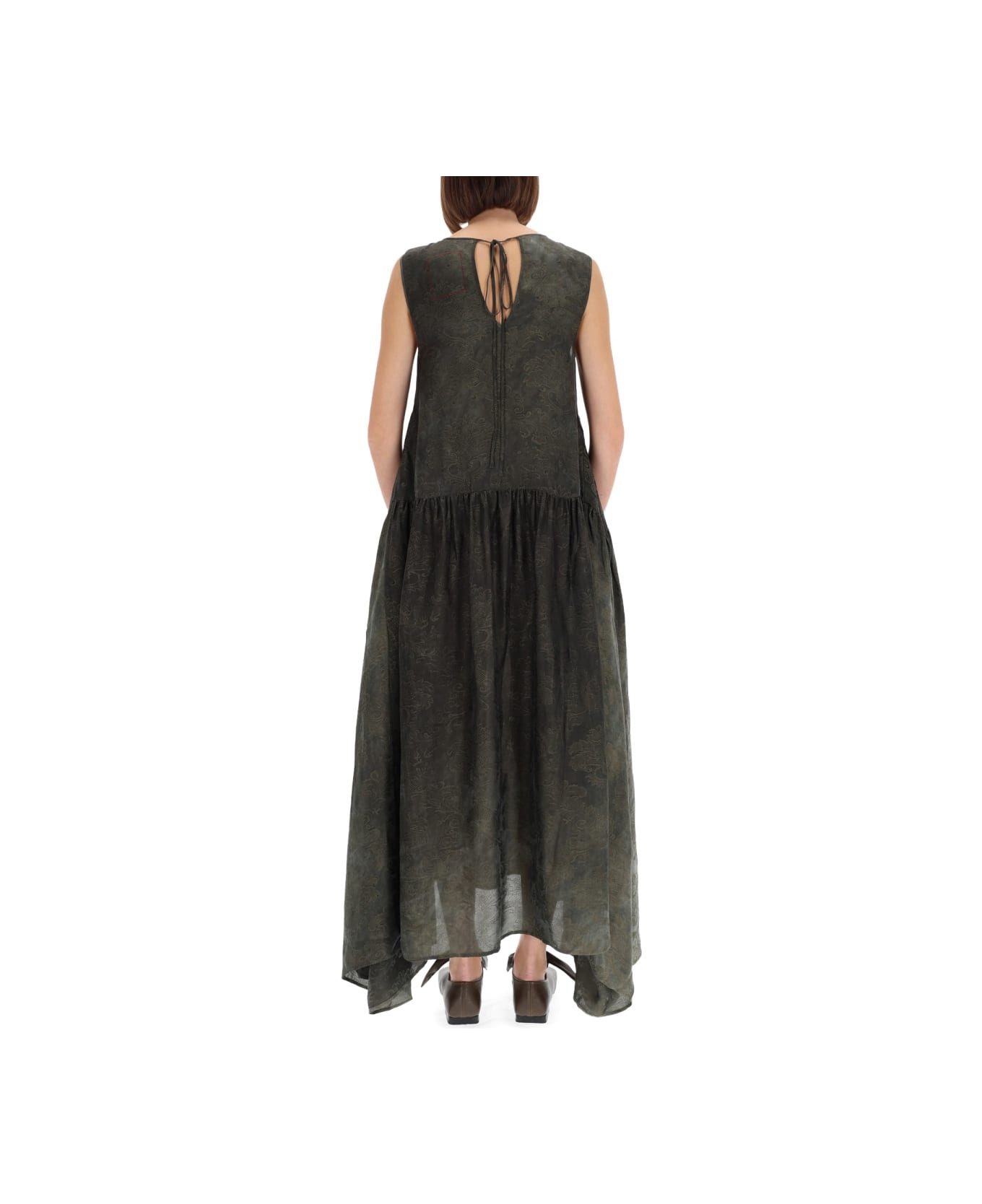 Uma Wang Long "avery" Dress - GREEN