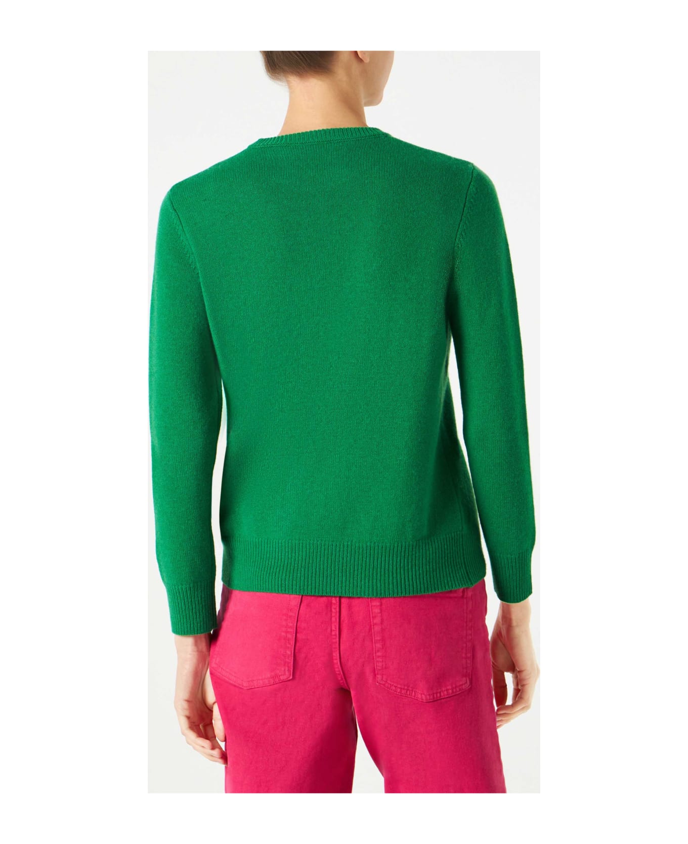 MC2 Saint Barth Green Sweater Weekend J
arrive Fluo Pink Embroidery - GREEN