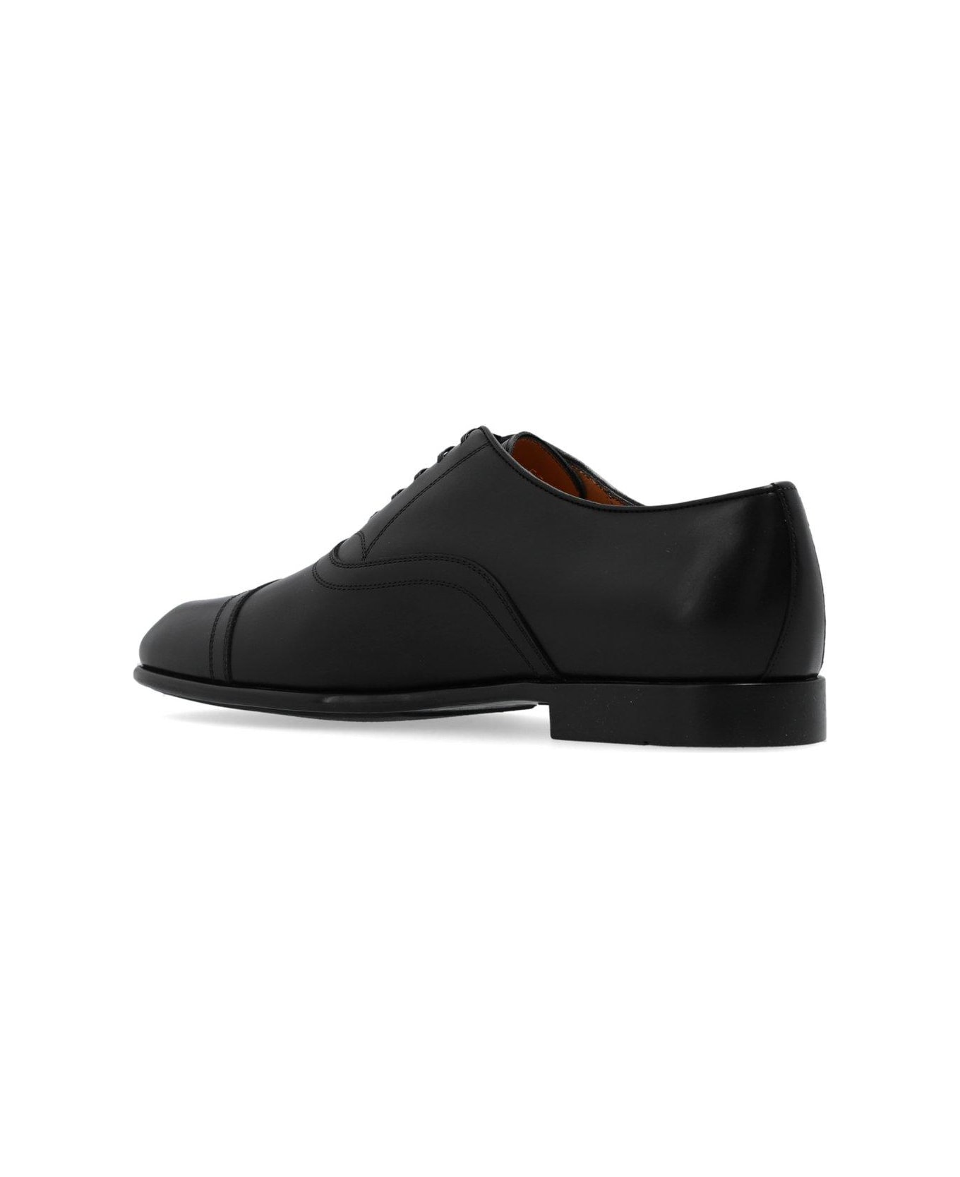 Ferragamo Toe Cap Oxford Shoes - Black