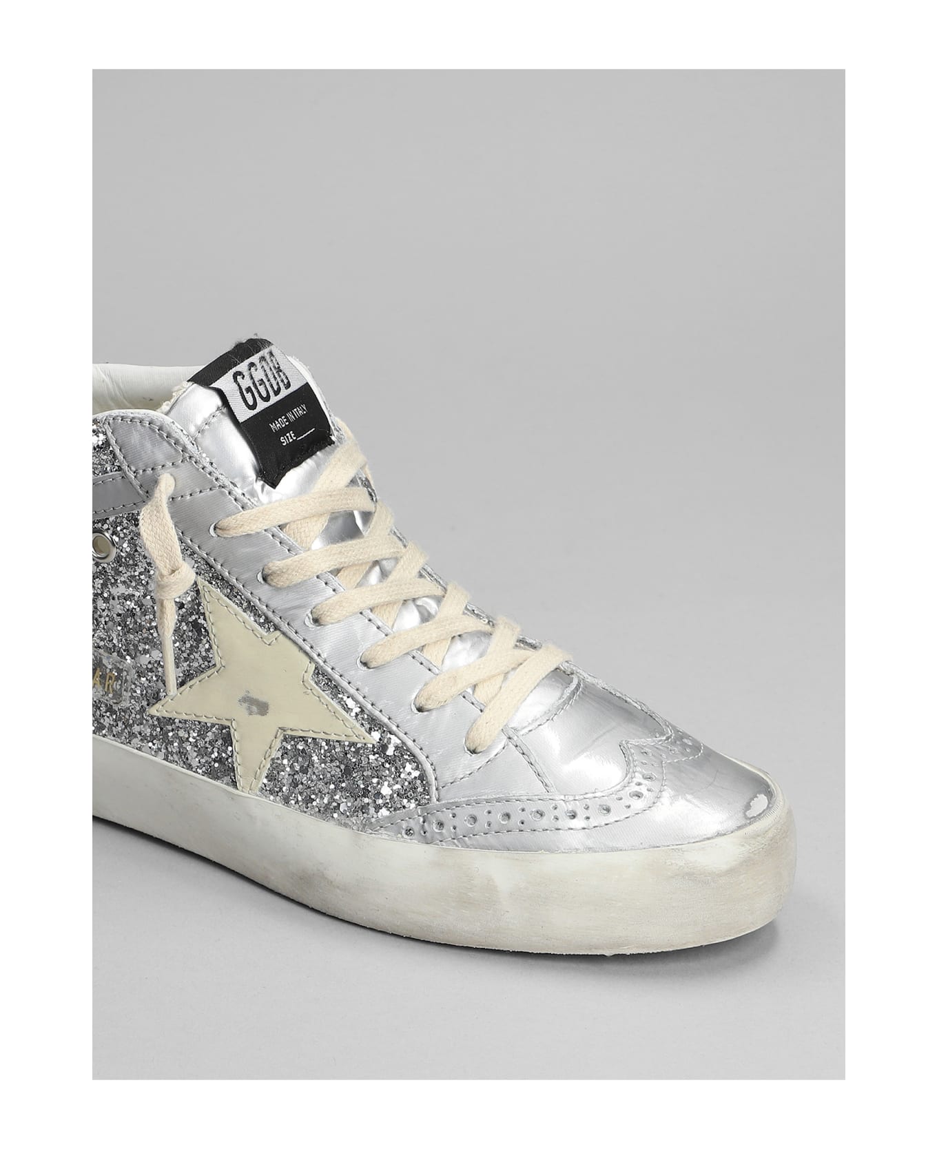 Golden Goose Mid Star Classic Sneakers - Silver