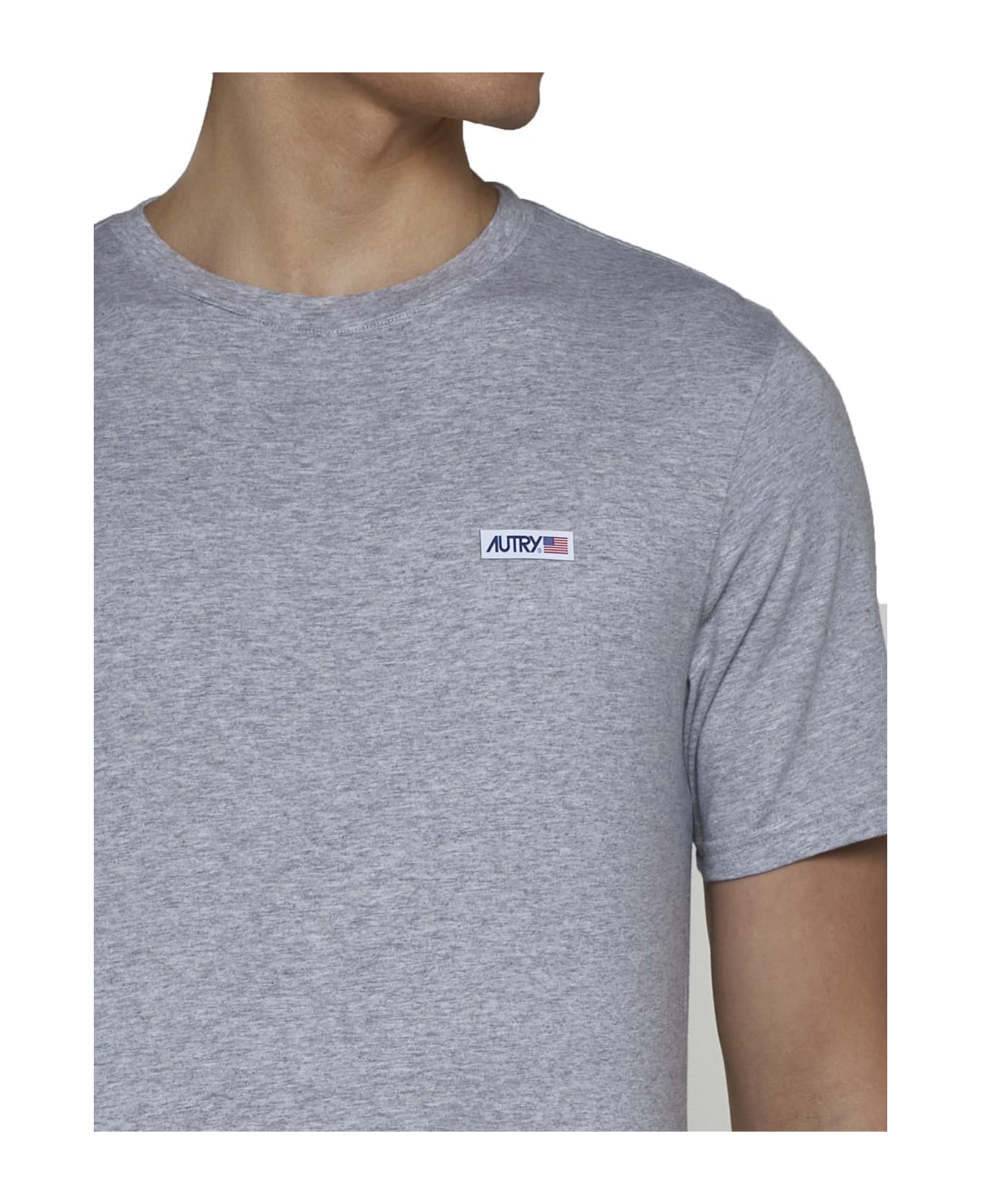 Autry Crew-neck T-shirt With Logo - Apparel melange
