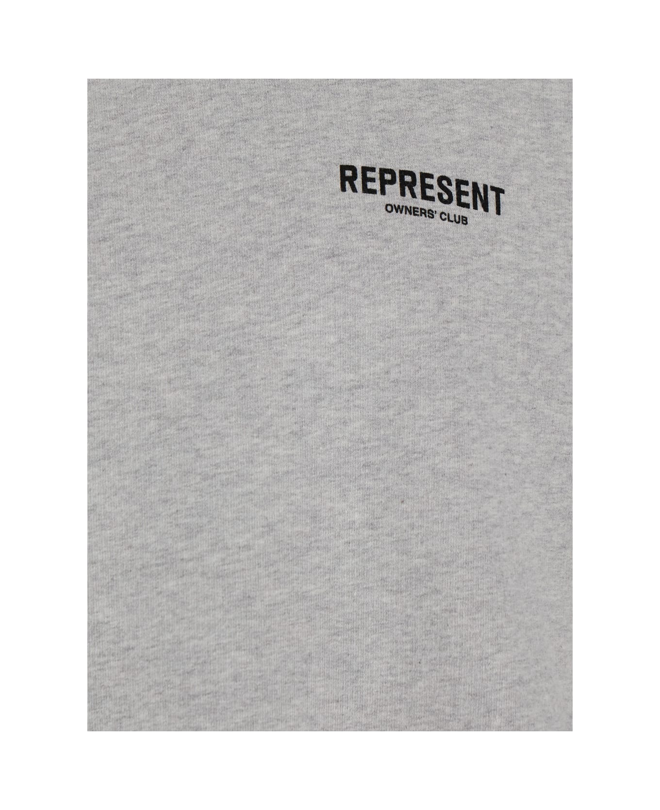 REPRESENT Grey Crewneck Sweatshirt With Logo Lettering On The Front And Maxi Logo Print On The Rear In Cotton Man - Grey