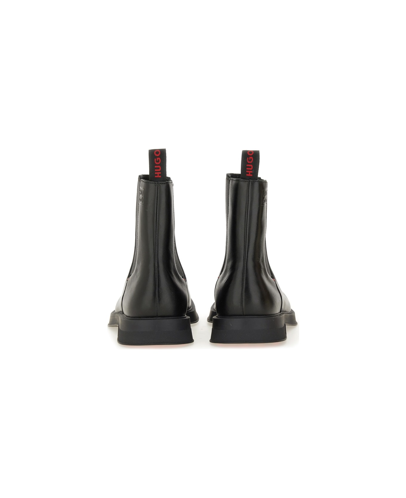 Hugo Boss Leather Chelsea Boot - BLACK