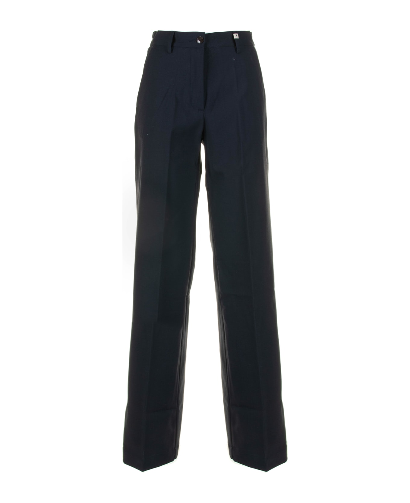 Myths Navy Blue High-waisted Trousers - BLU NAVY ボトムス