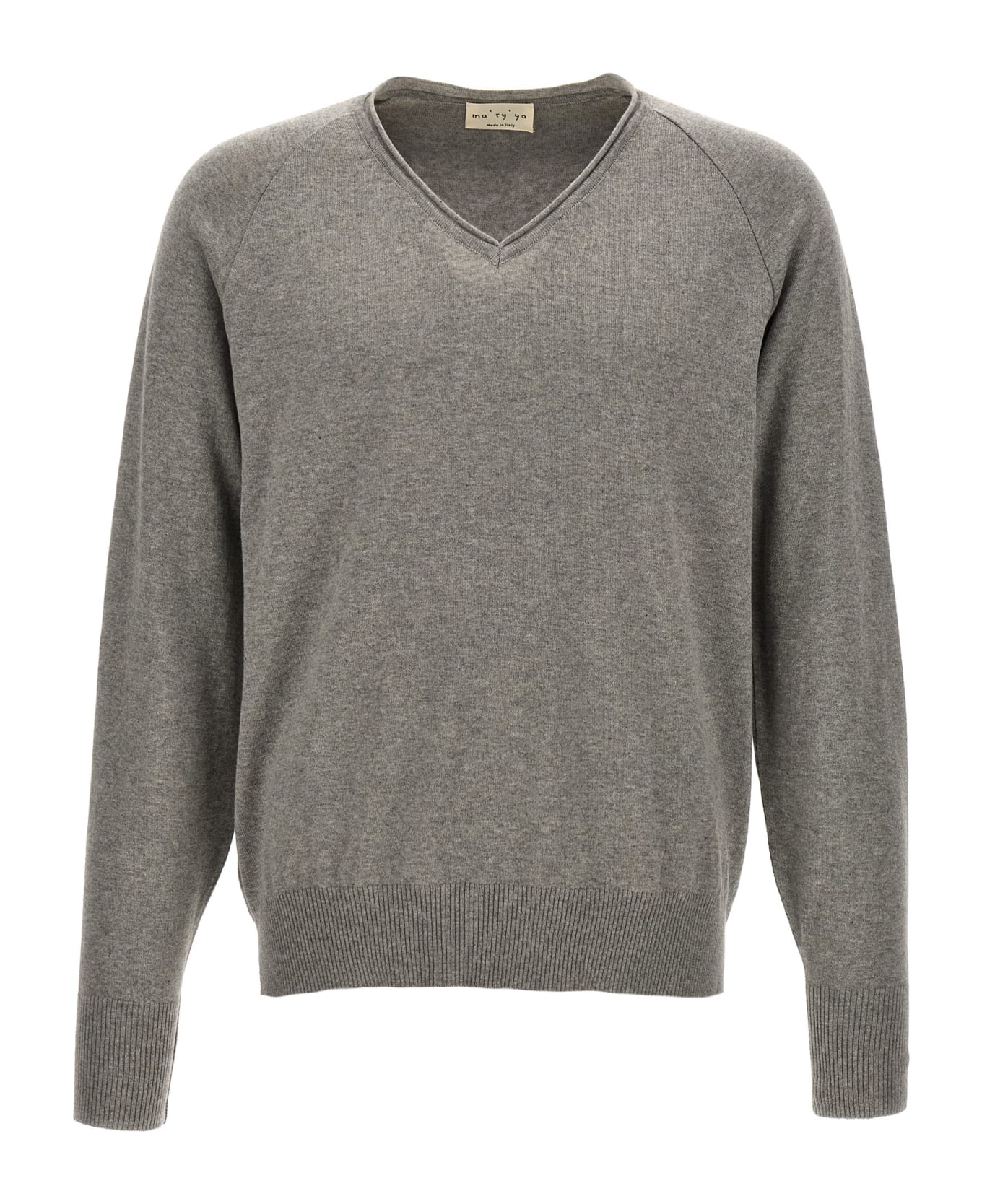 Ma'ry'ya V-neck Sweater - Gray ニットウェア