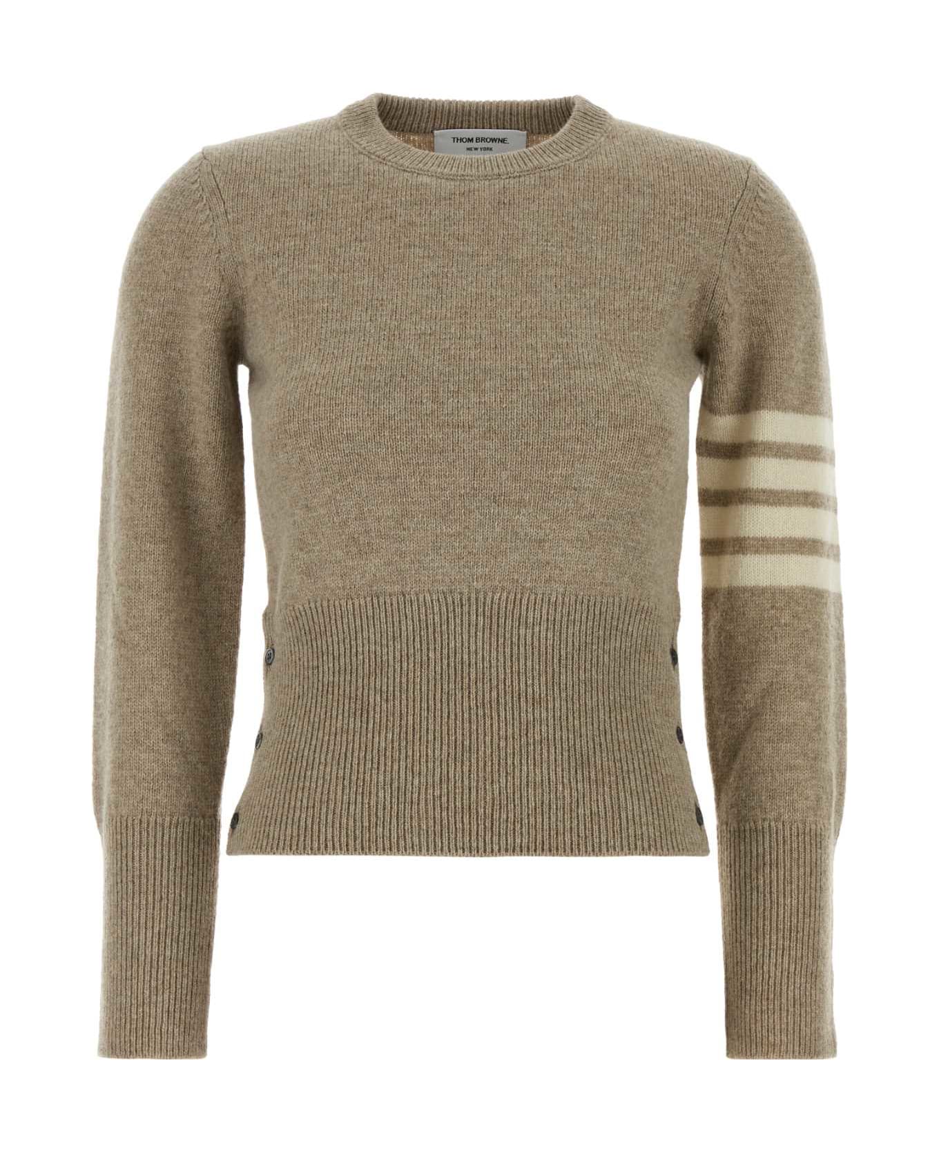 Thom Browne Cappuccino Wool Sweater - KHAKI
