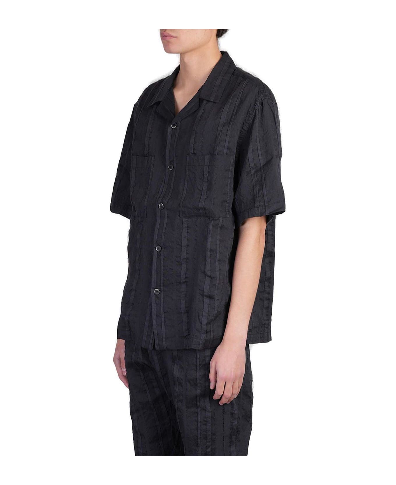 Barena Short-sleeved Striped Shirt - Grafite
