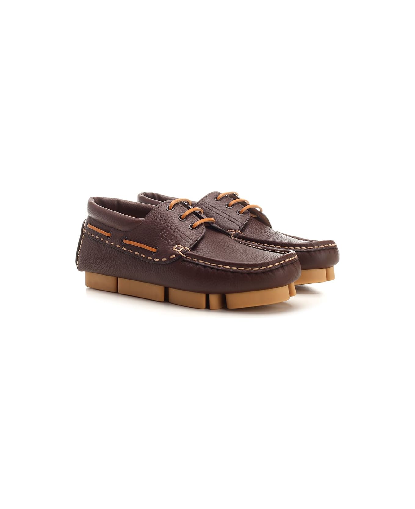 Fendi "fendi Deck" Boat Shoes - Brown