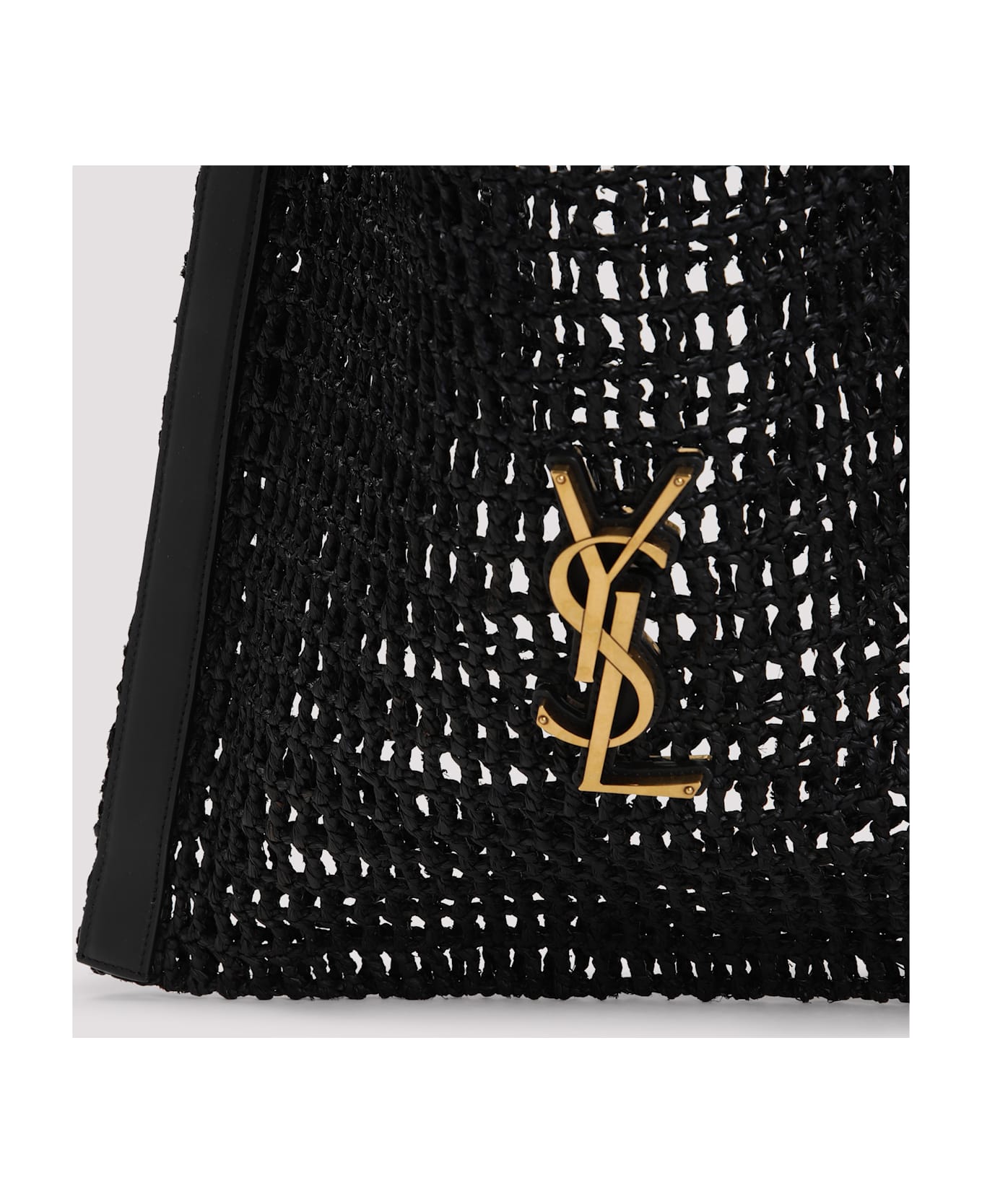 Saint Laurent Ysl Rafia Bag - Nero
