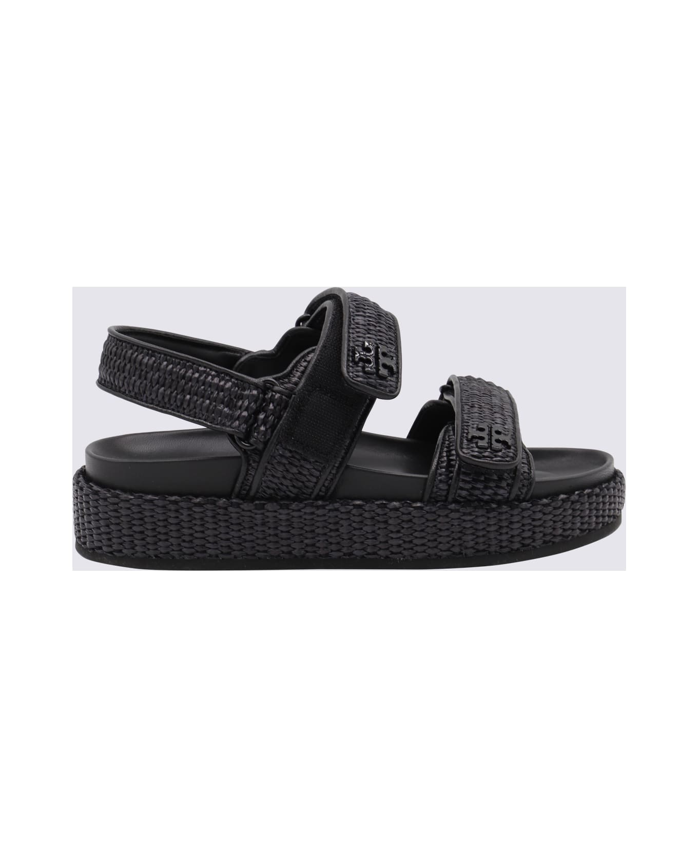 Tory Burch Black Flats - Black