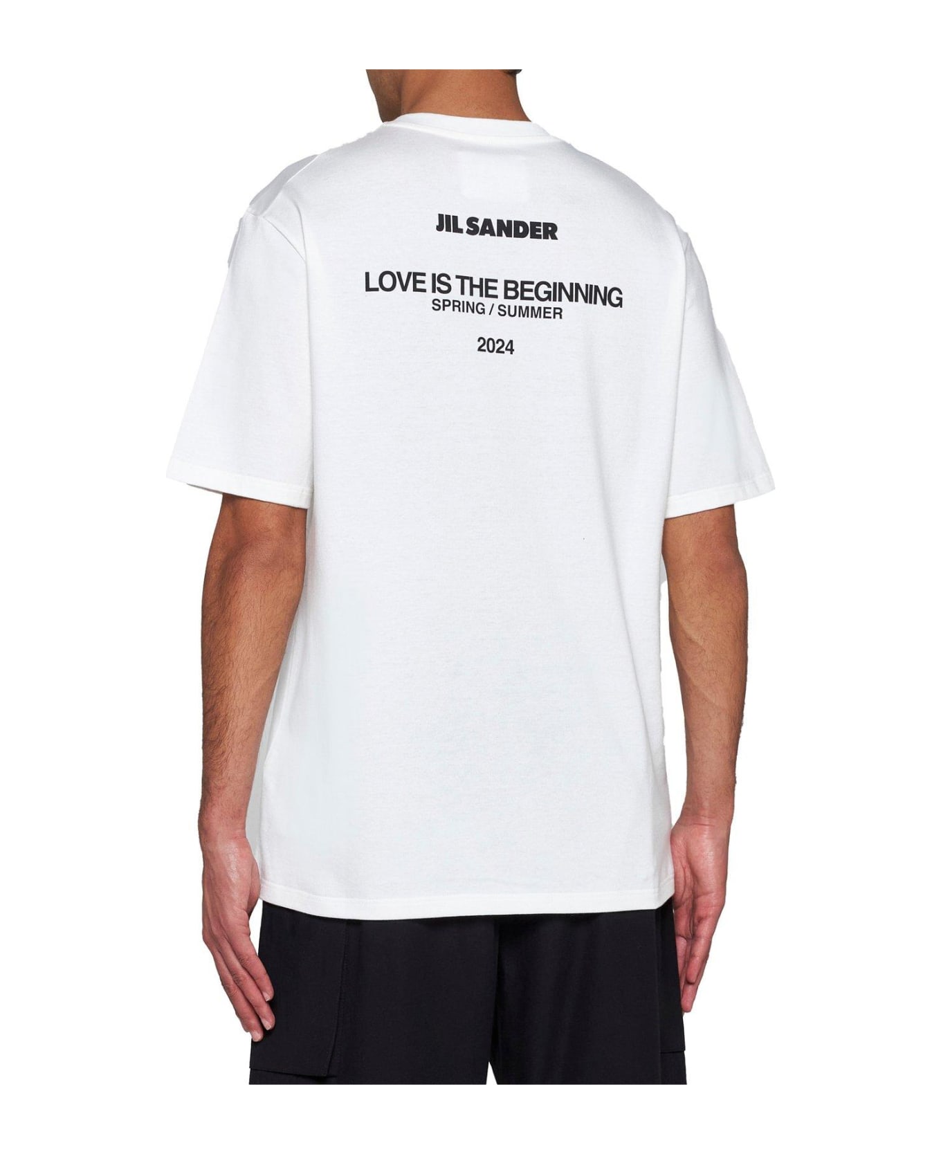Jil Sander + Logo Printed Crewneck T-shirt - Panna シャツ