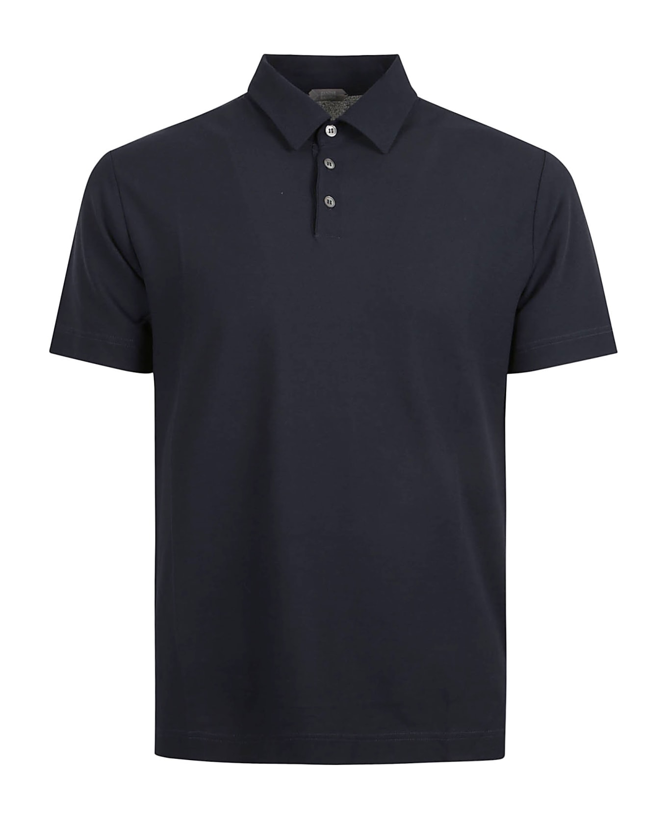Zanone Regular Plain Polo Shirt - Blue Copia