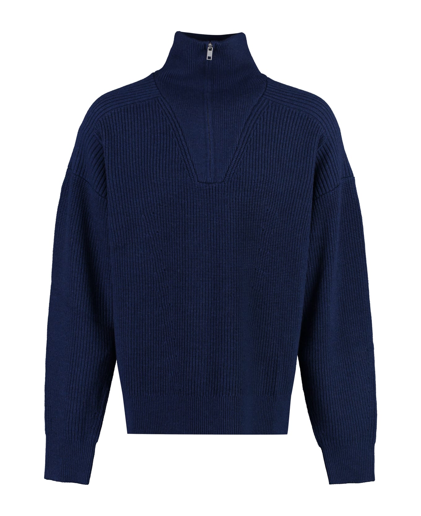 Isabel Marant Benny Turtleneck Wool Pullover - blue