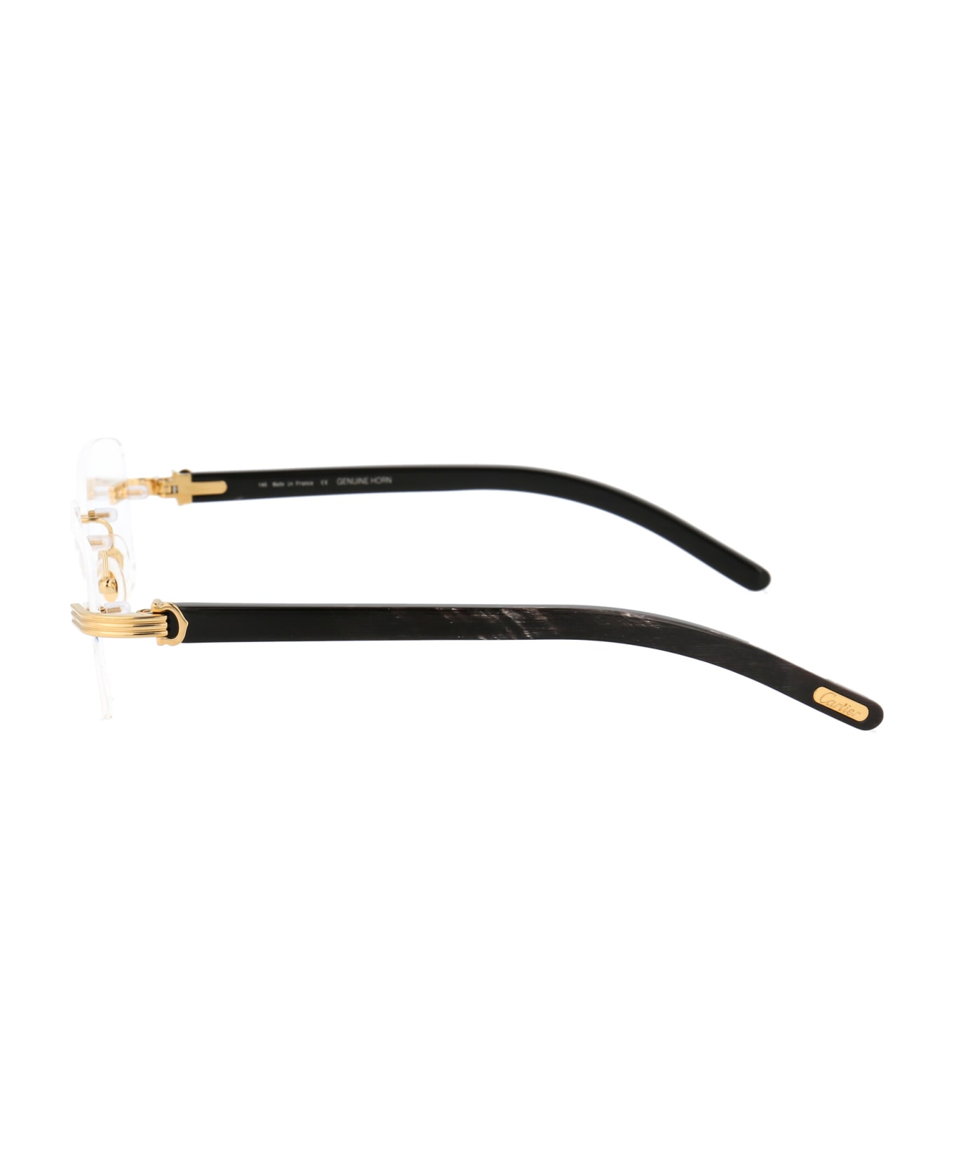 Cartier Eyewear Ct0286o Glasses - 001 GOLD BLACK TRANSPARENT