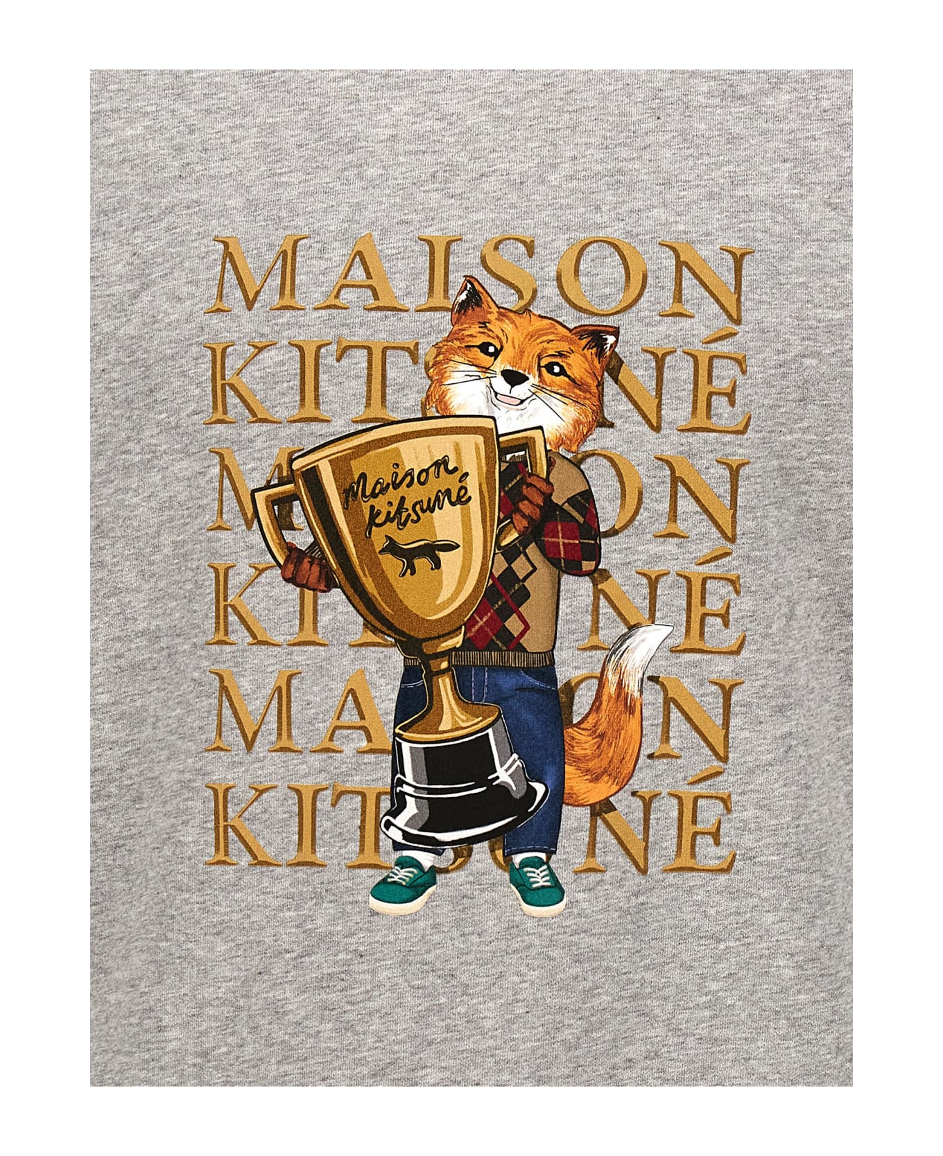 Maison Kitsuné 'fox Champion' Sweatshirt - Gray