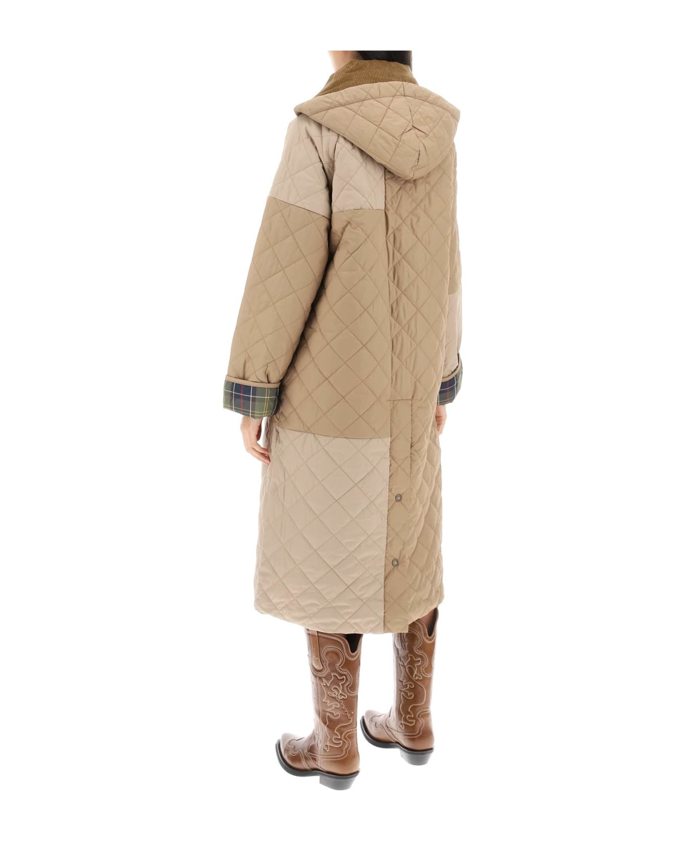 Barbour Burghley Quilted Trench Coat - HONEY LT TRENCH CLASSIC (Beige)