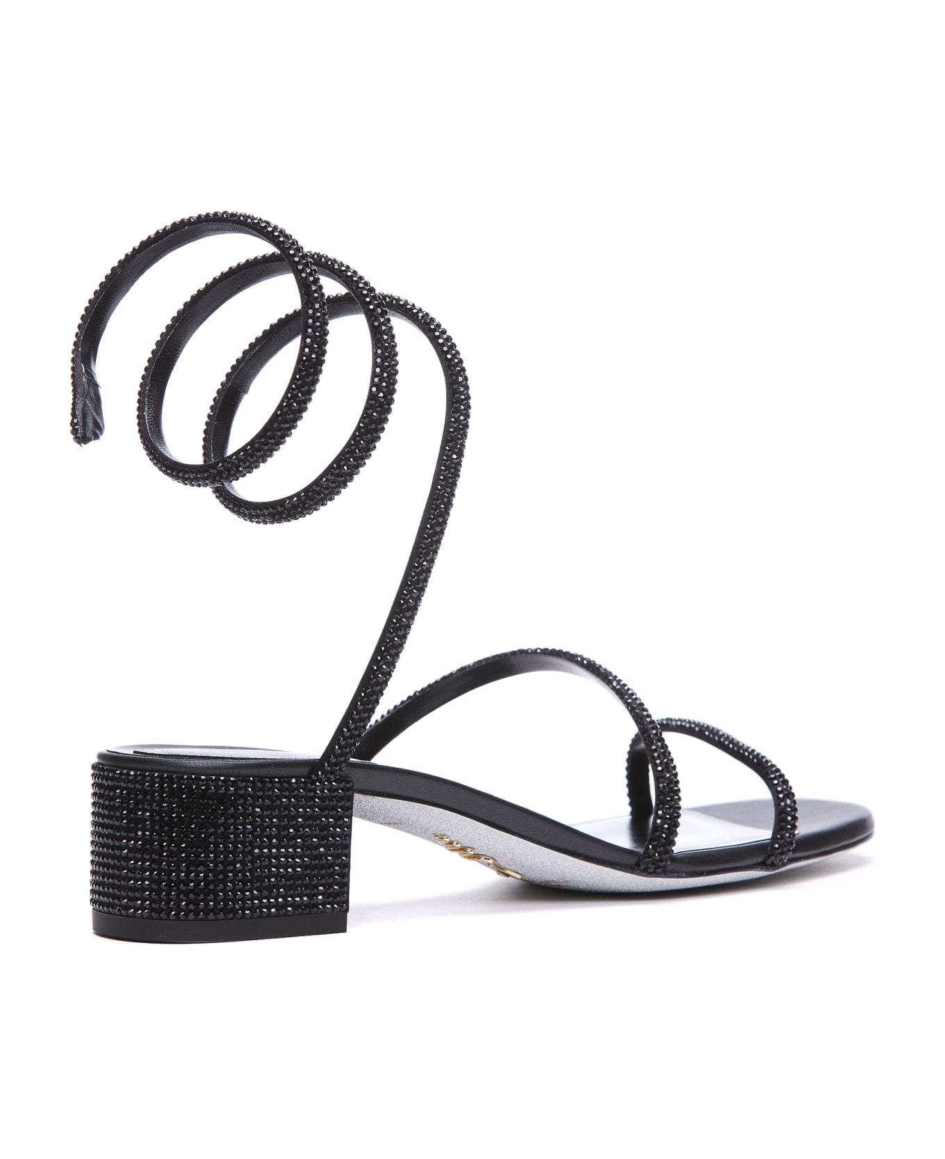René Caovilla Cleo Pump Sandals - Black