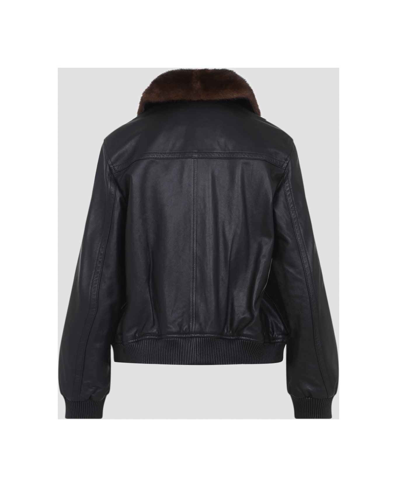 Yves Salomon Leather Jacket - Noir
