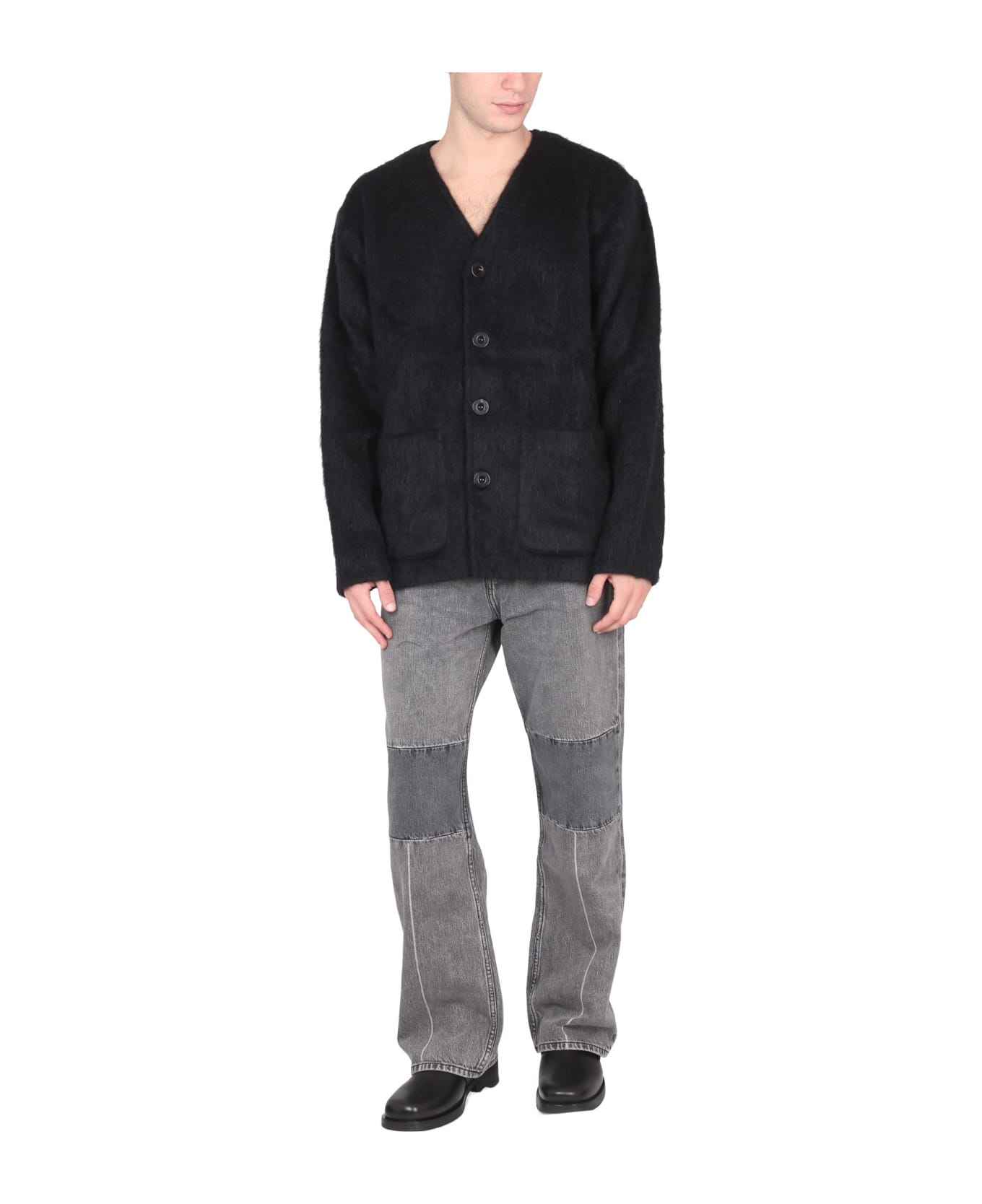 Our Legacy V-neck Cardigan - BLACK カーディガン