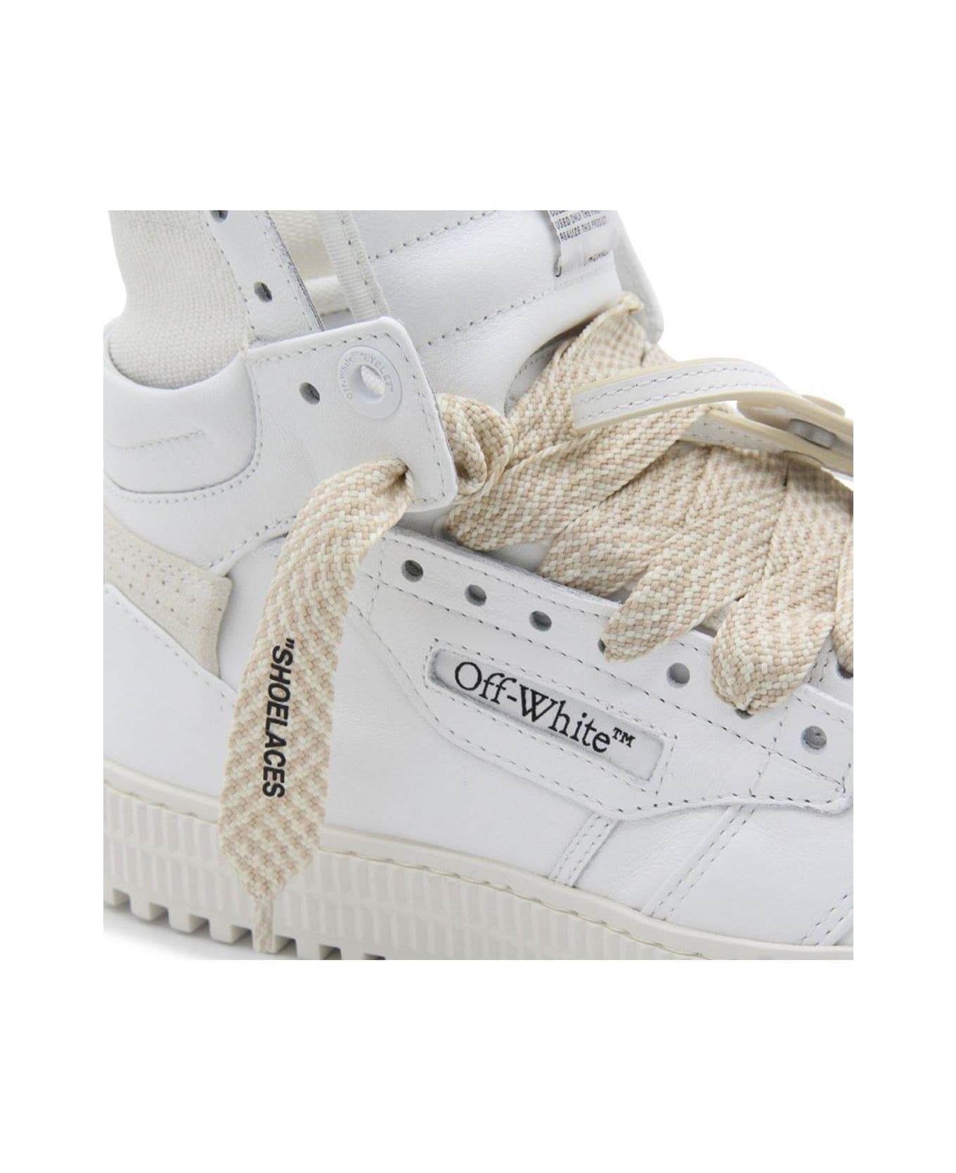 Off-White Off Court Lace-up Sneakers - WHITE BEIGE スニーカー