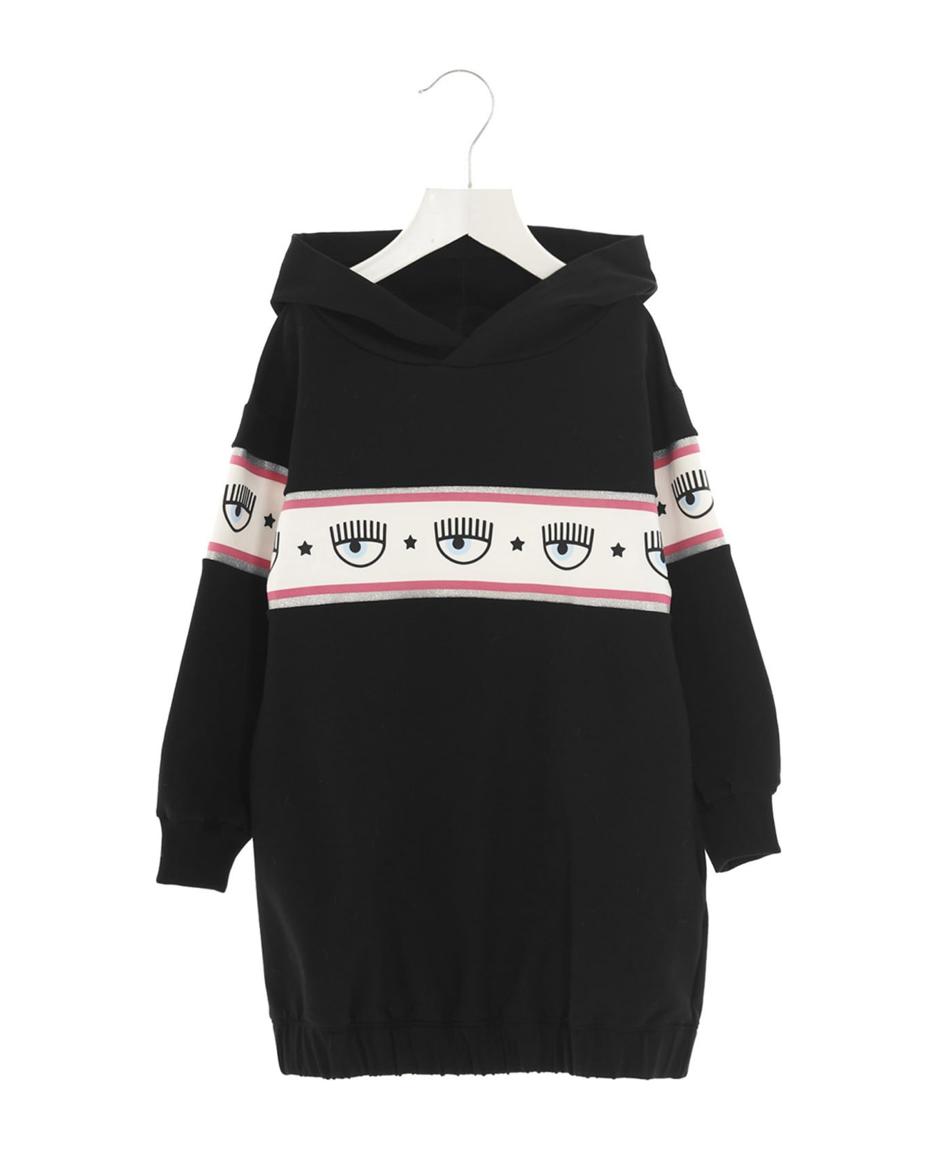 Chiara Ferragni Logo Sweatshirt Dress - Black  