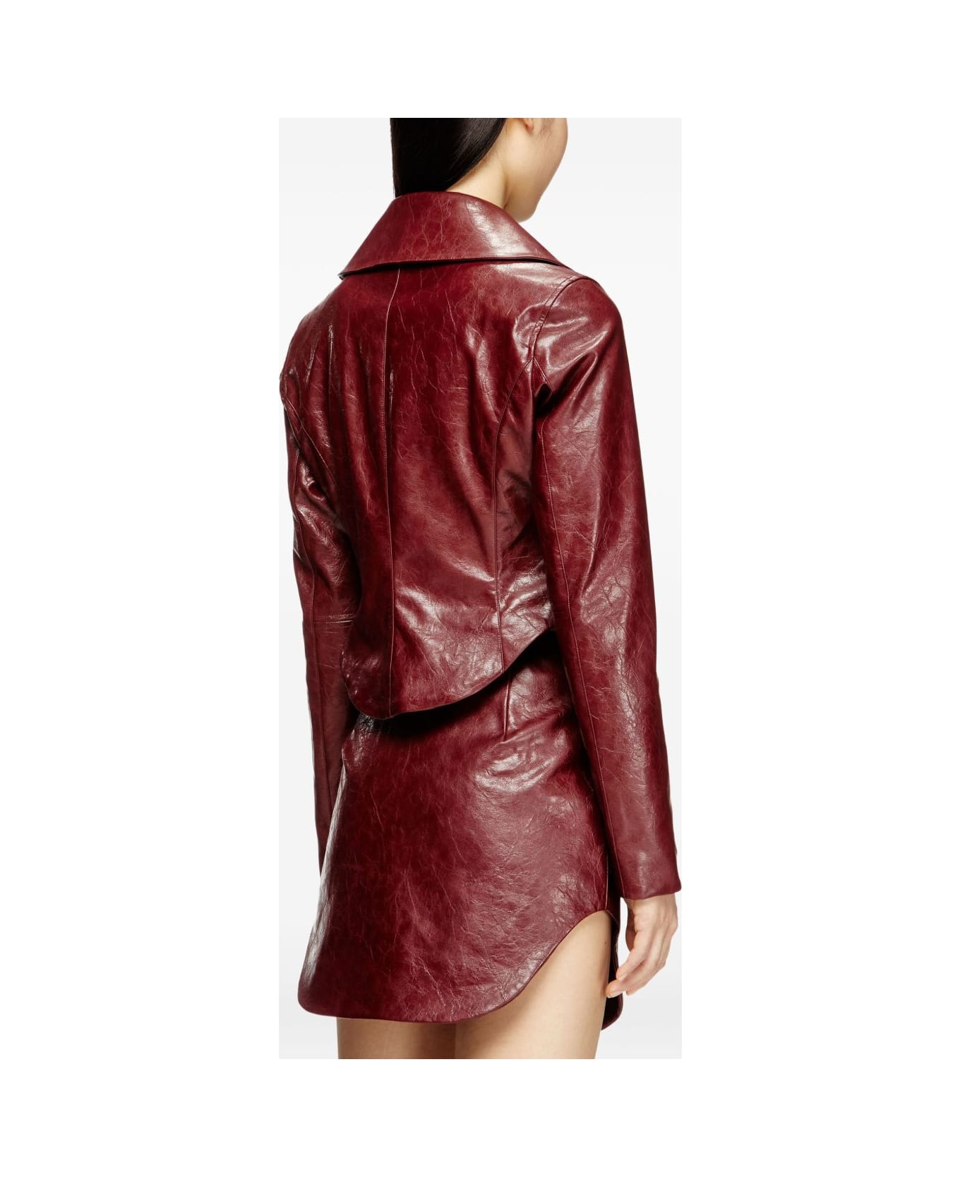 Diesel Faux Leather Jacket - Bordeaux