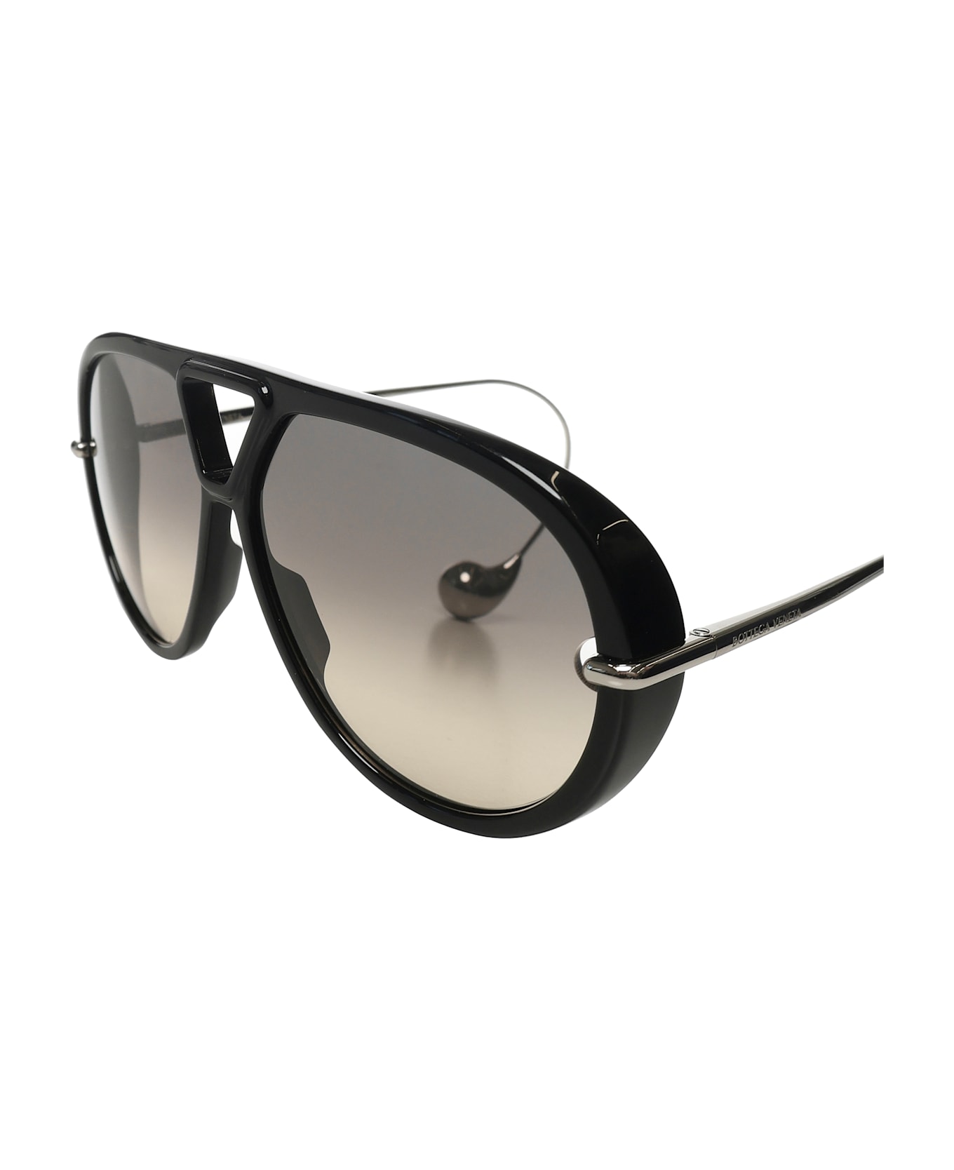 Bottega Veneta Drop Aviator Glasses - BLACK