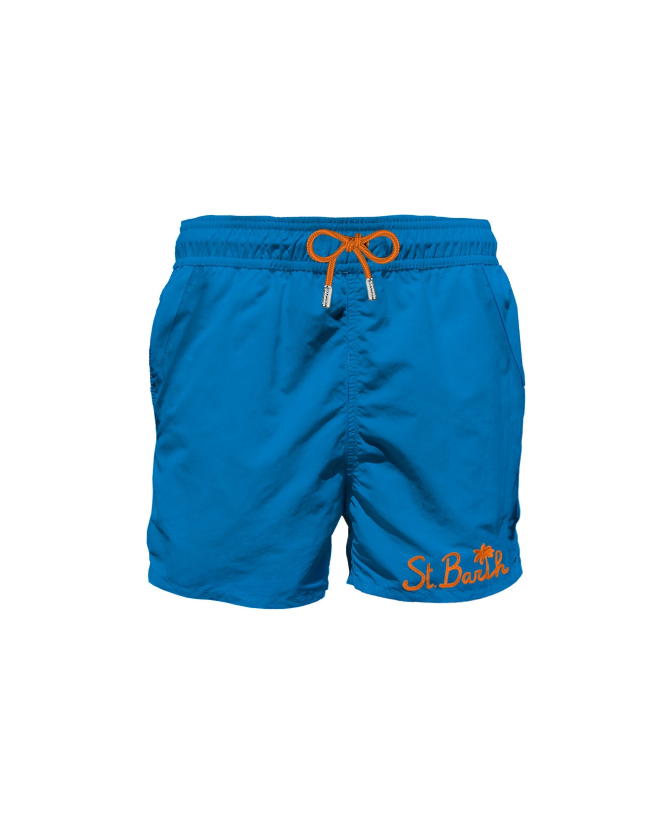 MC2 Saint Barth Bluette Man Swim Shorts With Pocket - BLUE