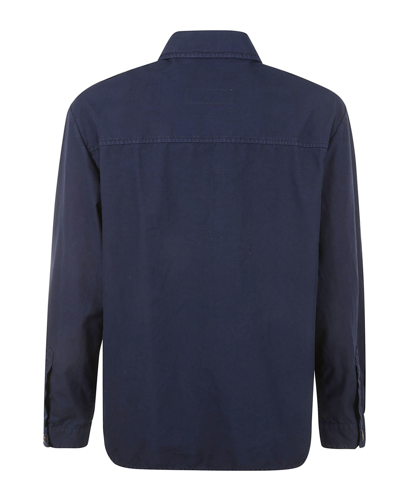 Fay Blue Cotton Shirt Jacket - Blue