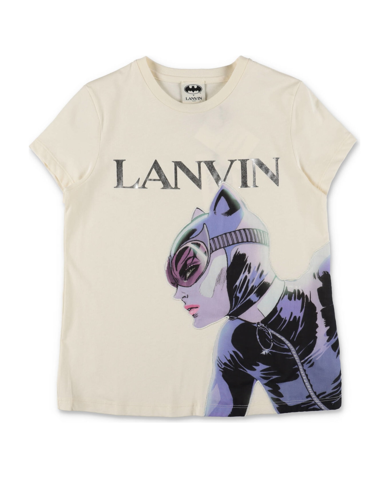 Lanvin X Batman T-shirt Bianca In Jersey Di Cotone Bambina - Bianco