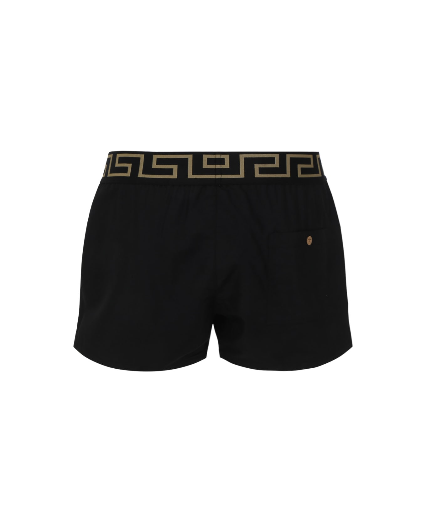 Versace Swim Shorts - Nero Greca Oro