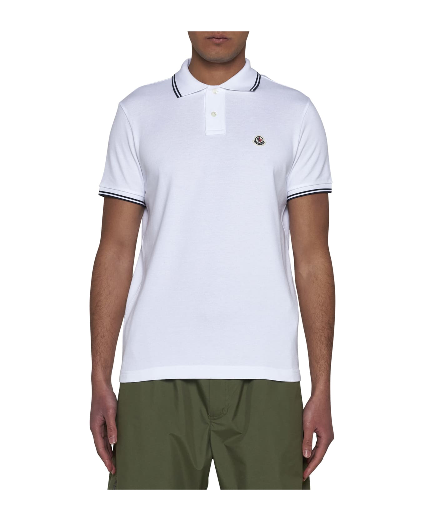 Moncler Polo Shirt - Bianco