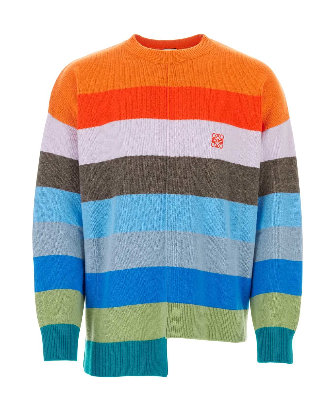 Loewe Embroidered Wool Sweater - MULTICOLOR