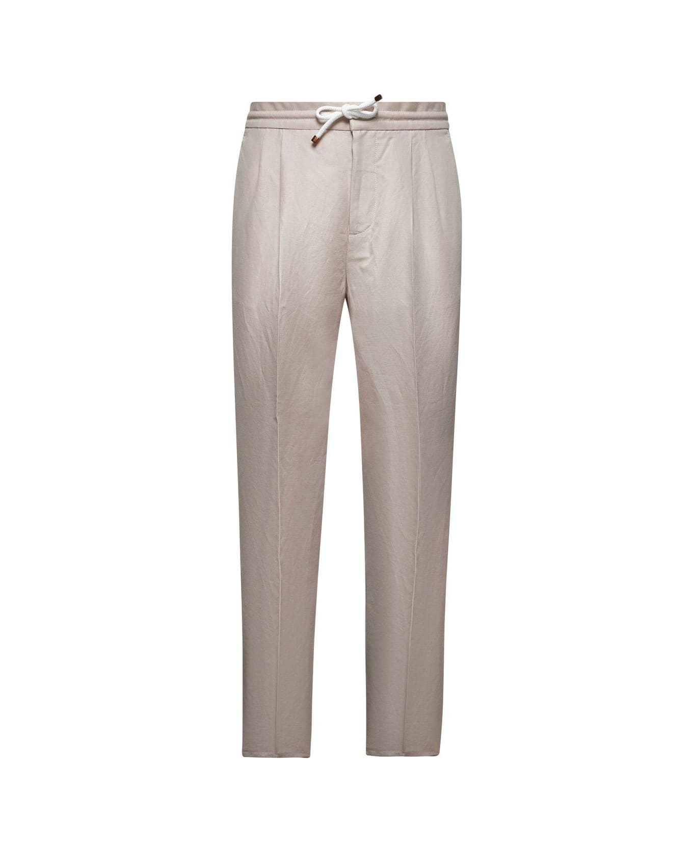 Brunello Cucinelli Drawstring Tapered Leg Trousers - Juta