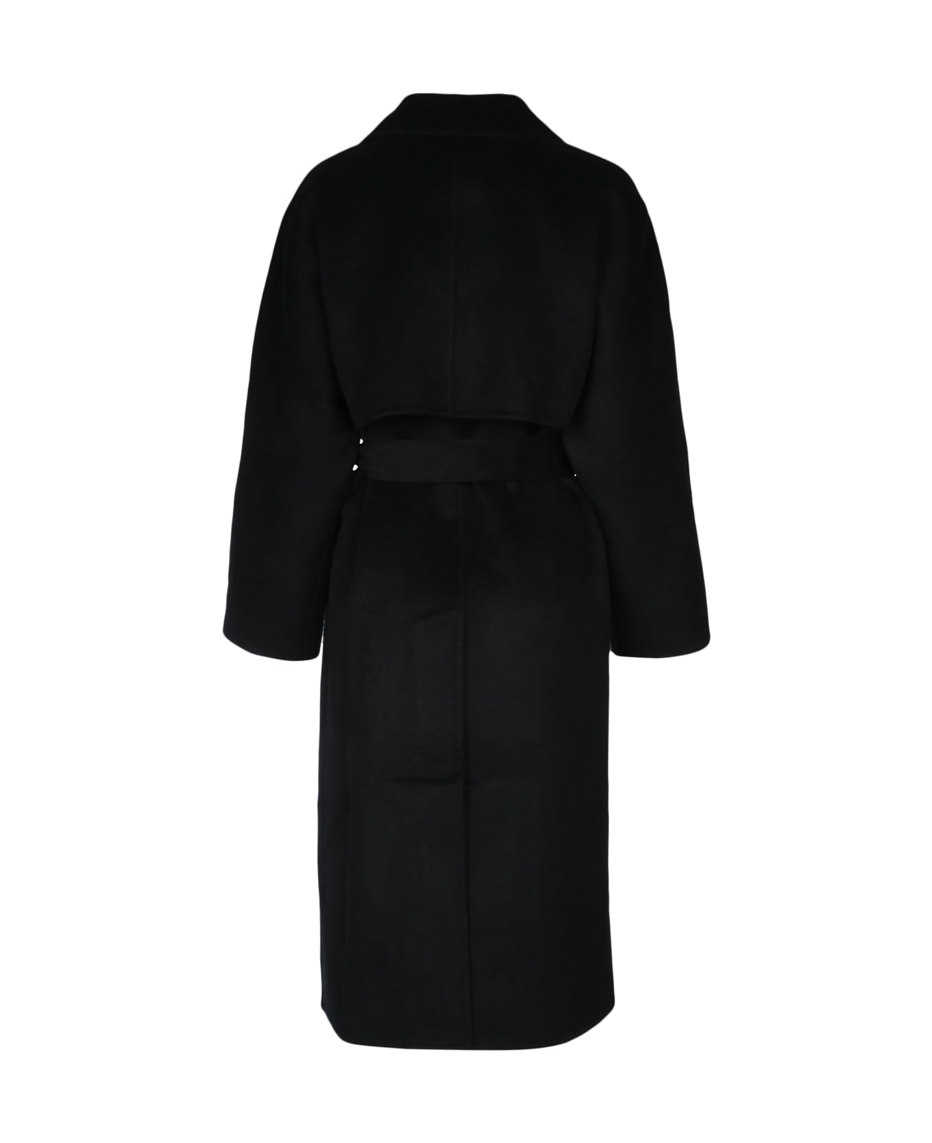 Calvin Klein Ls Df Wool Long Wrap Coat - BLACKARCHROMA